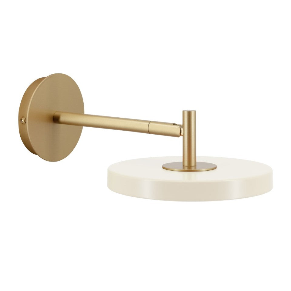Asteria Wandleuchte short mit Kabel in Pearl White präsentiert im Onlineshop von KAQTU Design AG. Wandleuchte ist von Umage