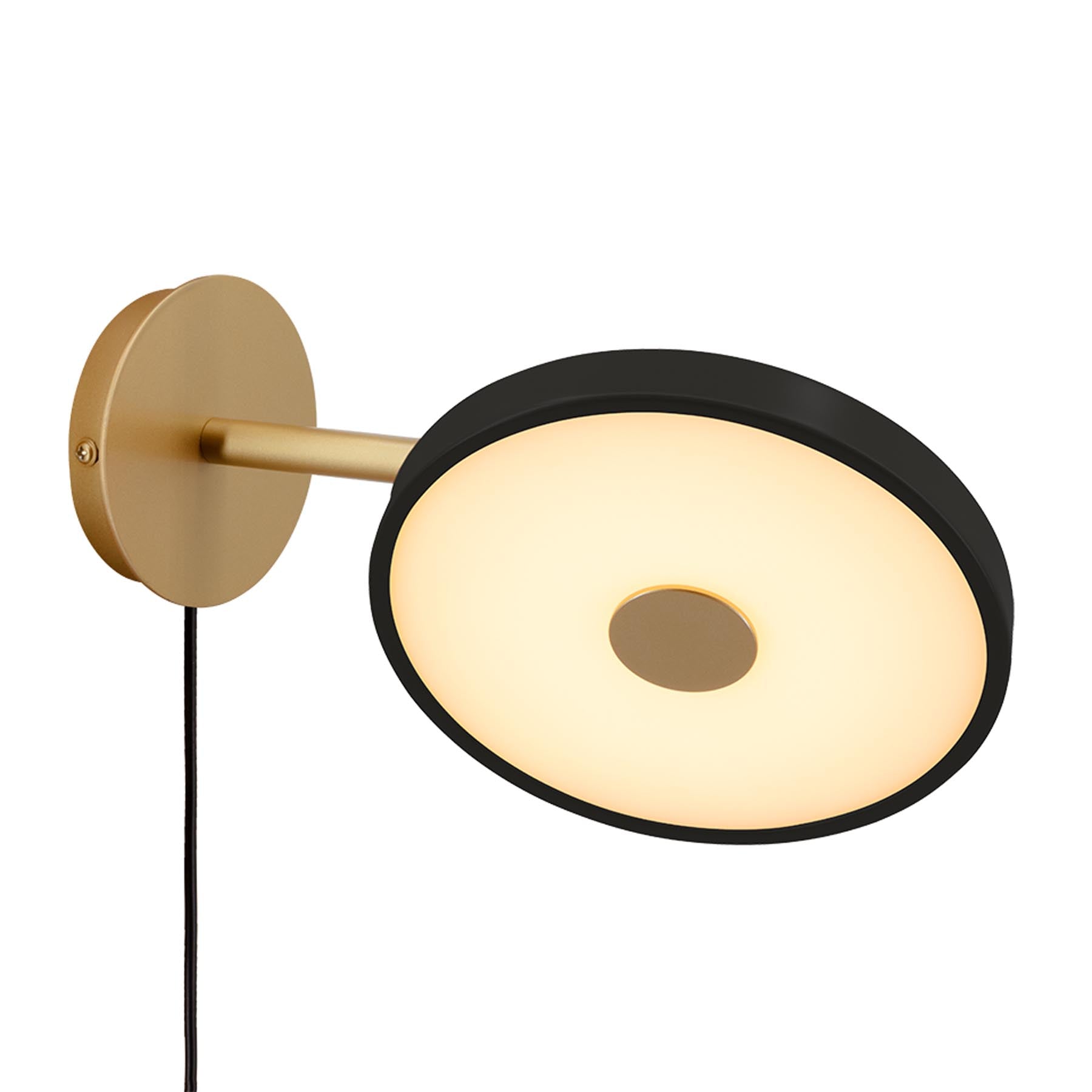Elegante Asteria Wandleuchte short mit Kabel in Schwarz, perfekt für stilvolle Akzente und gemütliche Lichtgestaltung in jedem Raum.