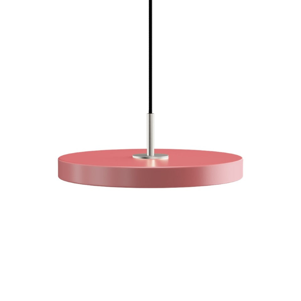 Elegante Asteria Plus Mini Pendellampe in sanftem Rosé, ideal für zeitgemäße Wohnräume und gemütliche Lichtakzente.