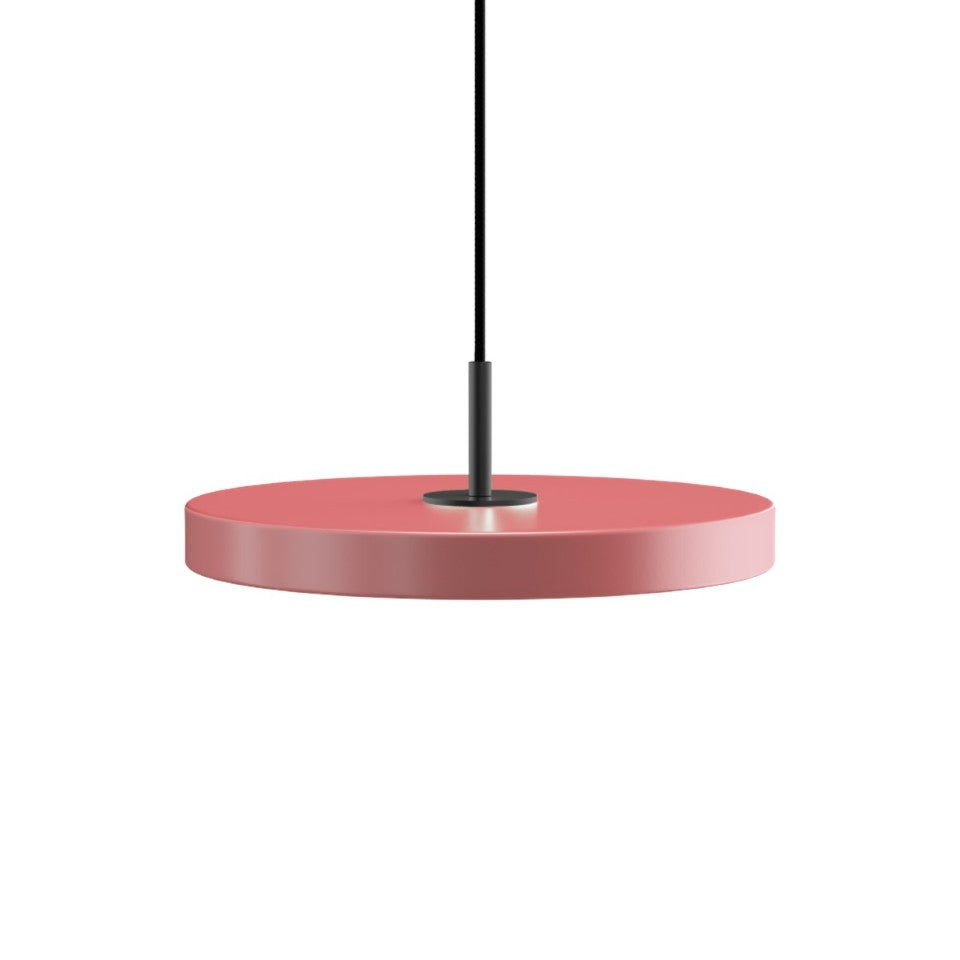 Elegante Asteria Plus Mini Pendellampe in sanftem Rosé, ideal für zeitgemäße Wohnräume und gemütliche Lichtakzente.