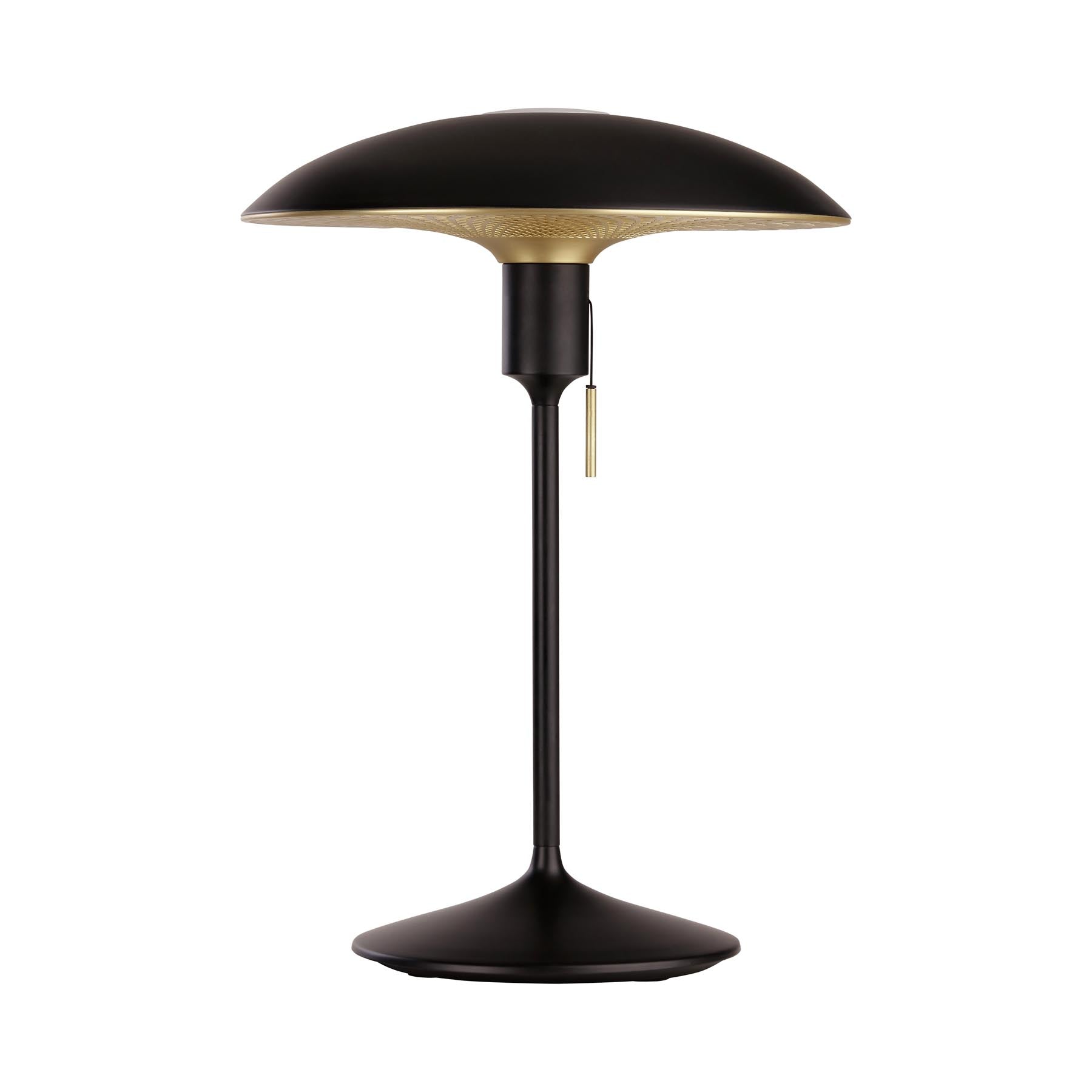 Stilvolle Manta Ray Tischleuchte in Black Brass, einzigartiger Lampenschirm von Umage, perfekt für zeitgemäße Inneneinrichtungen.
