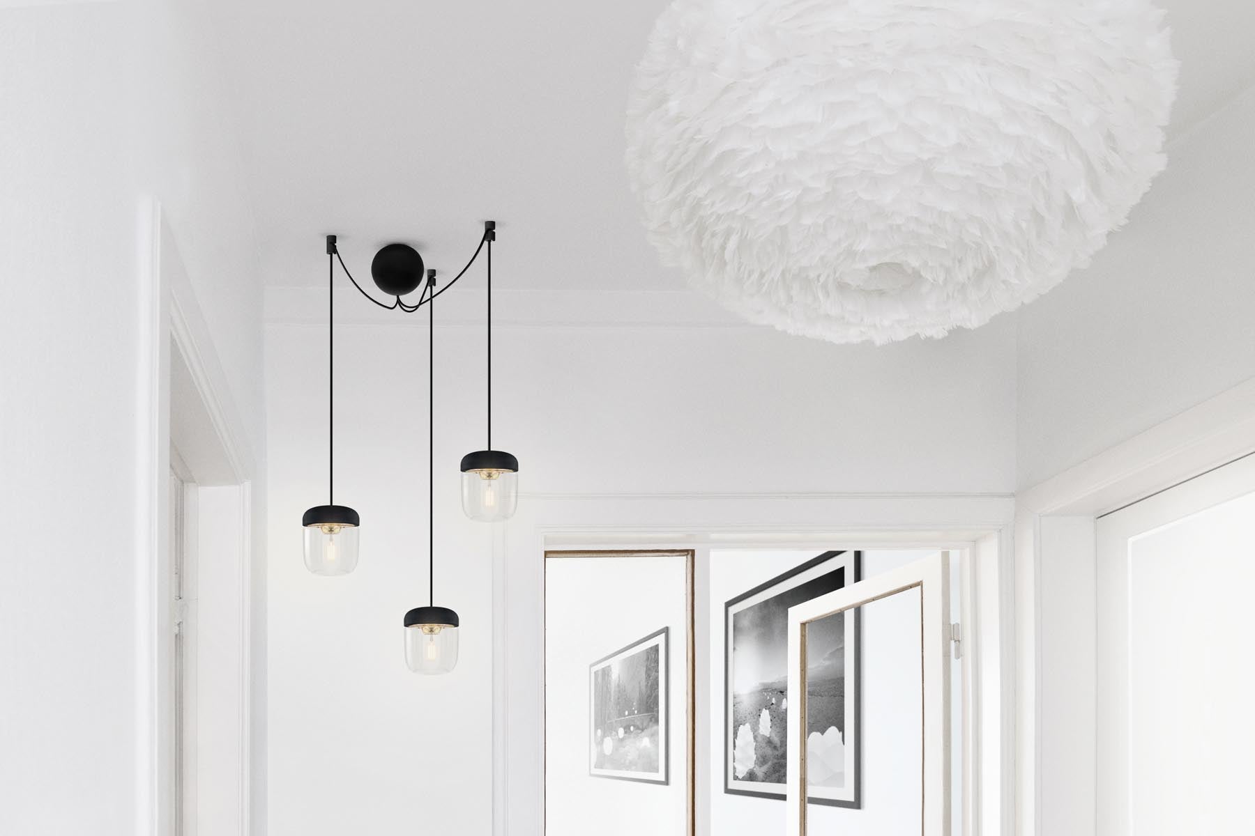 Elegante schwarze Lampenfassung Cannonball von Umage, ideal für stilvolle Beleuchtung und individuelle Raumgestaltungen.