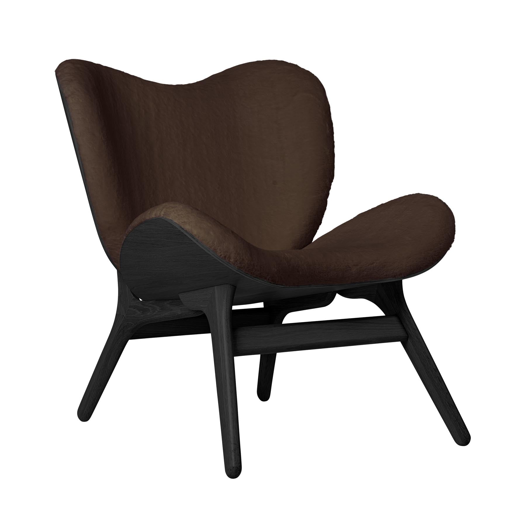 Moderner A Conversation Piece Low Sessel in Teddy Brown, perfekt für gemütliche Ecken und ansprechende Gespräche in jedem Zuhause.