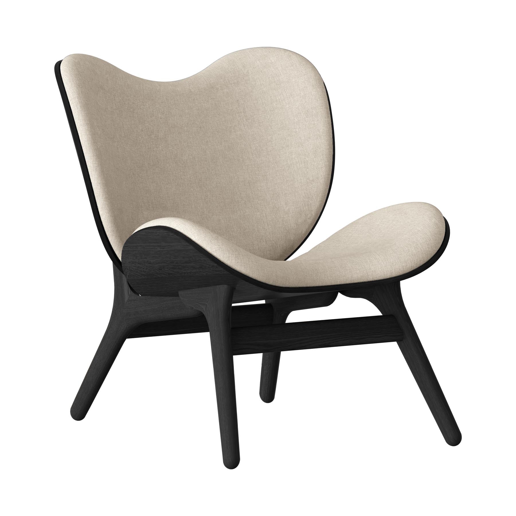 Eleganter Low Sessel A Conversation Piece von Umage, ideal für entspannte Momente und stilvolle Einrichtung in dezenten Farbtönen.
