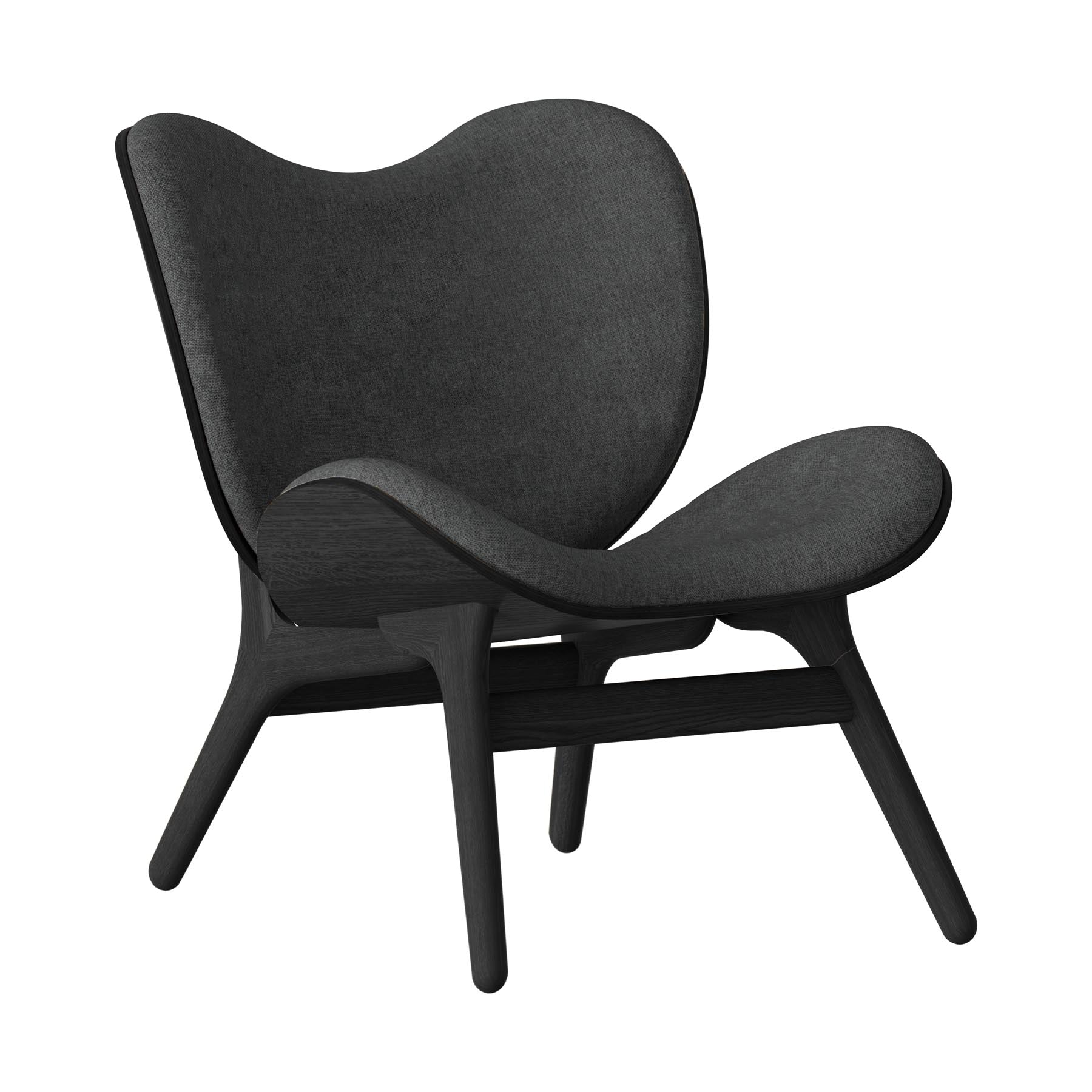 Eleganter Low Sessel A Conversation Piece von Umage in stilvollem Shadow, ideal für gemütliche Abende und geschmackvolle Einrichtung.