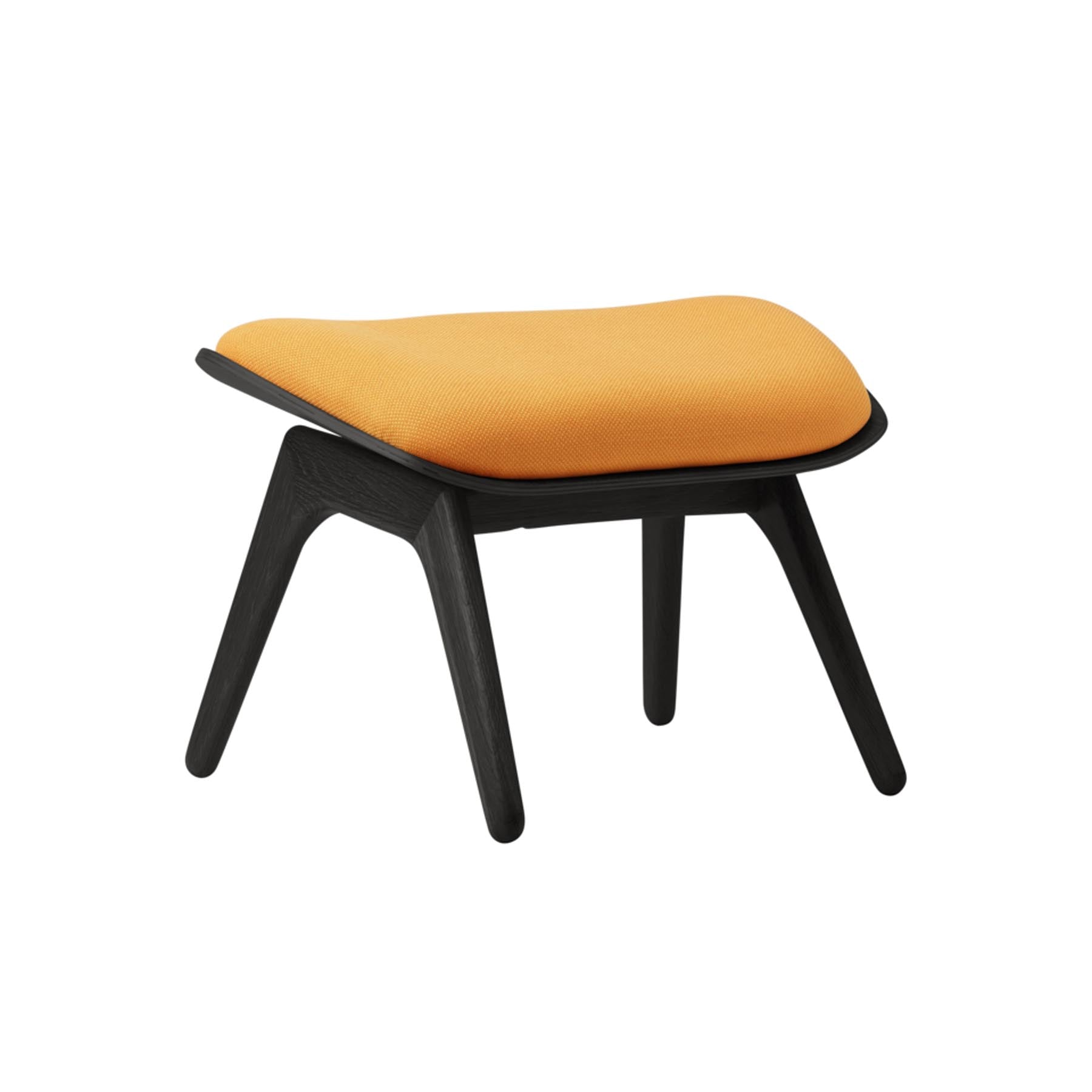 Eleganter Reader Ottoman in strahlendem Tangerine, perfekt für stilvolle Akzente in jedem Raum und vielseitig einsetzbar.