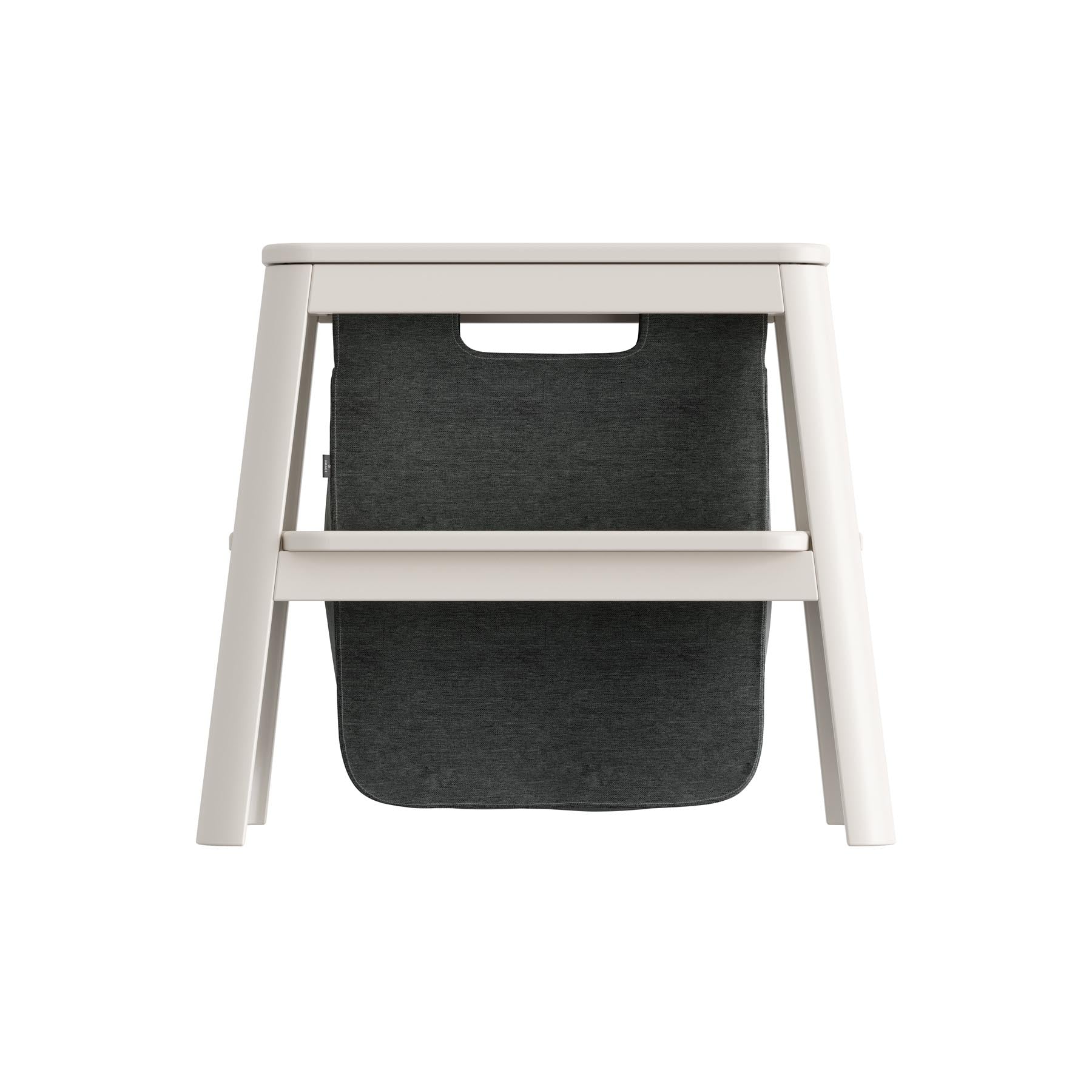 Moderner Step it Up Tritthocker in Pearl White, vielseitig einsetzbar als Tischleuchte, vereint Design und Funktionalität für stilvolle Wohnräume.