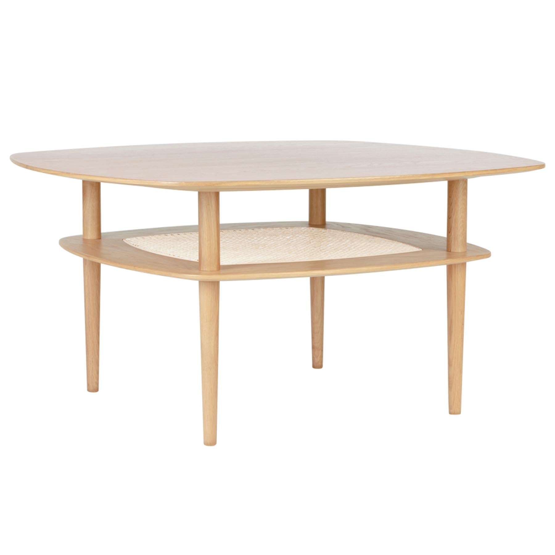 Eleganter Together Smooth Square Couchtisch 100 aus Eiche, ideal für stilvolle Wohnräume. Perfekte Kombination aus Funktionalität und Design.