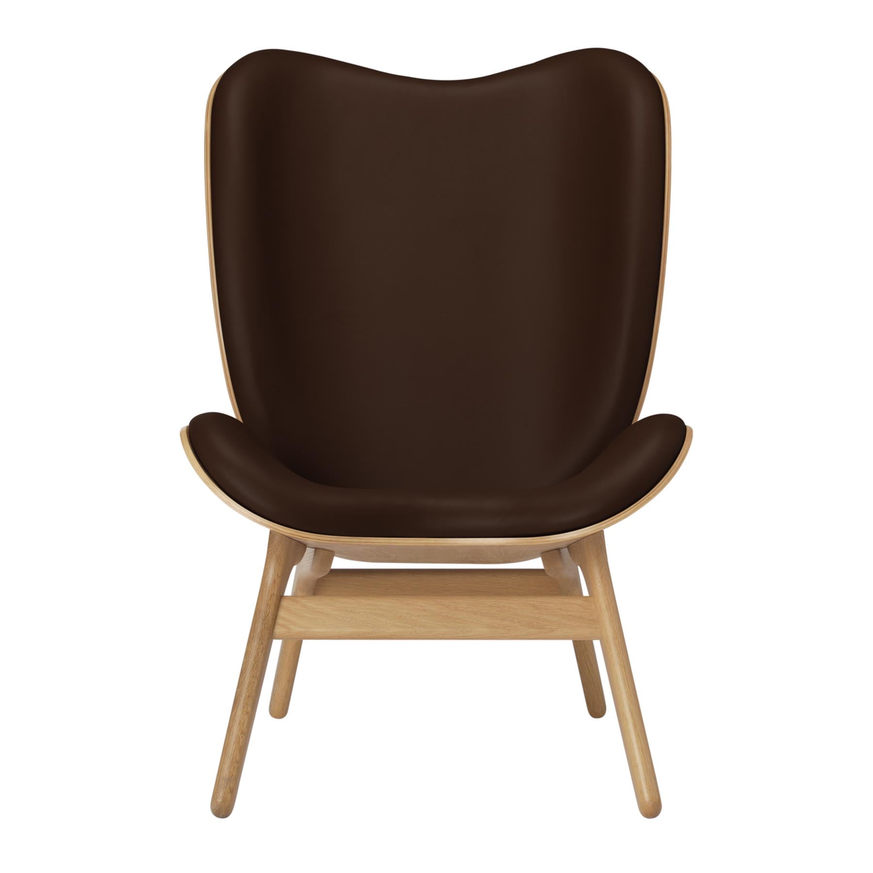 Moderner A Conversation Piece Tall Sessel in warmem Braun, perfekt für stilvolle Wohnräume oder Büros, von Umage designt.