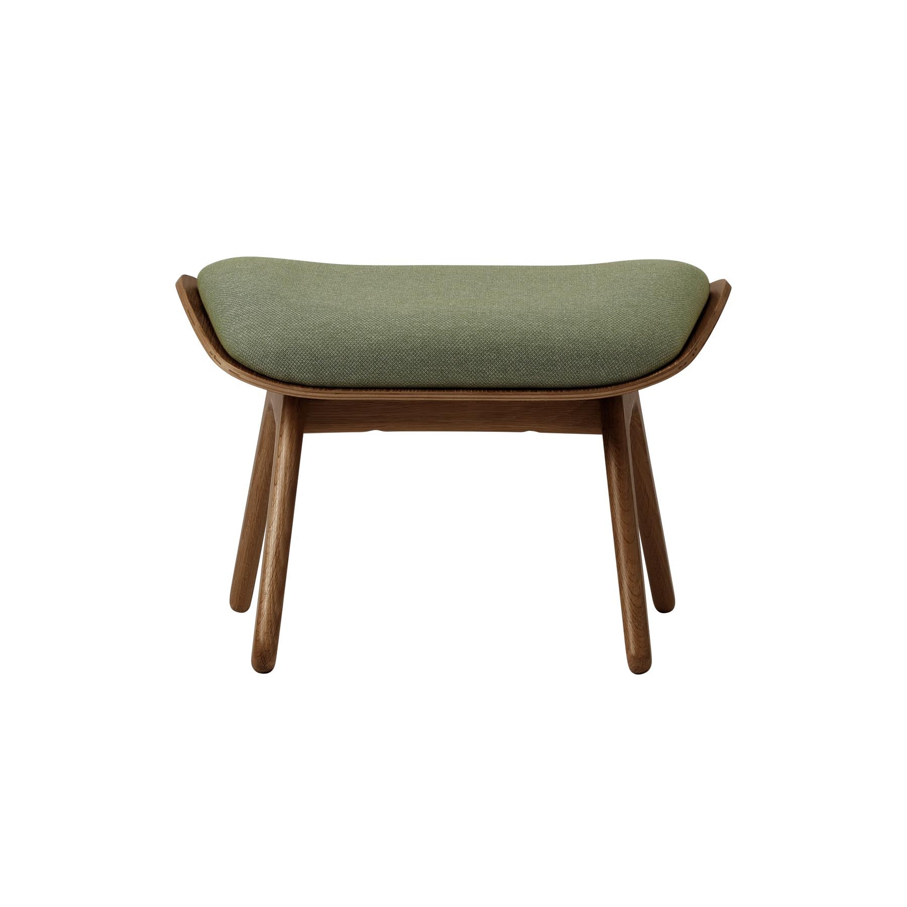 Eleganter Reader Ottoman von Umage in der sanften Nuance Morning Meadows, ideal für gemütliche Leseecken und stilvolle Wohnräume.