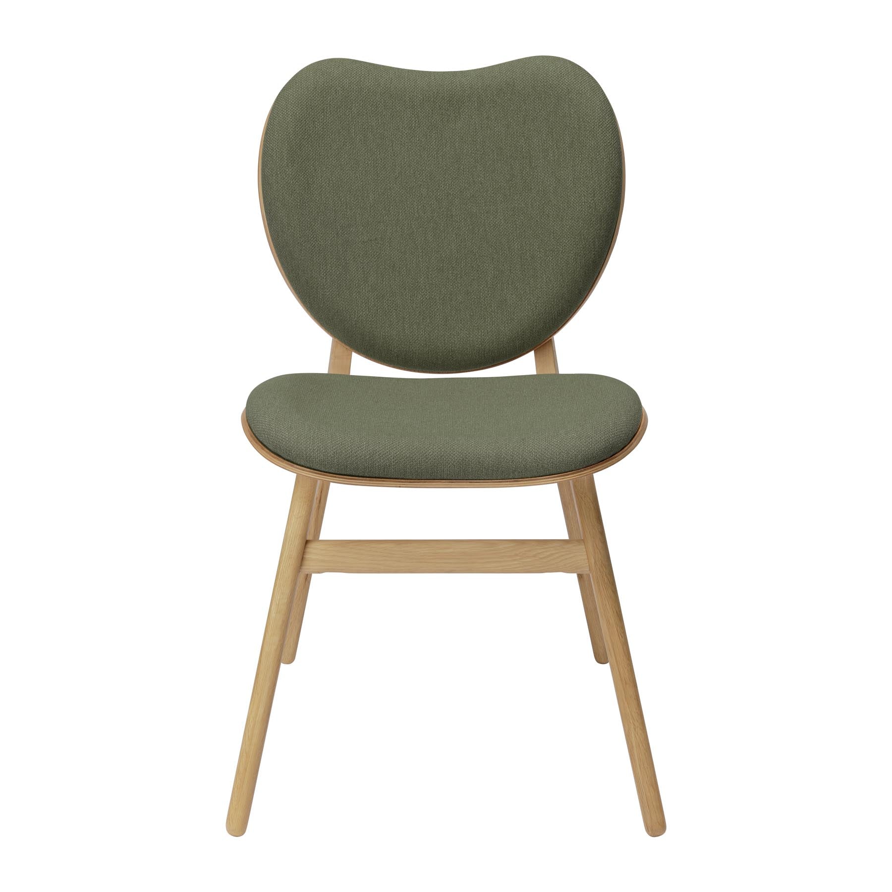 Eleganter Esszimmerstuhl A Conversation Piece von Umage in sanften Grüntönen, ideal für stilvolle und gemütliche Esszimmer.