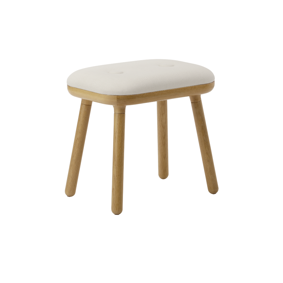 Moderner Paff low Hocker in White Sands, perfekt für gemütliche Sitzgelegenheiten und stilvolle Akzente in jedem Raum.