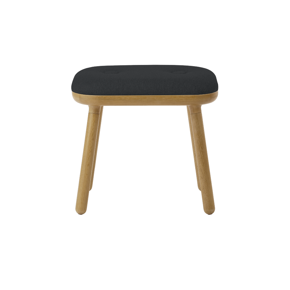 Eleganter Paff low Hocker von Umage in stilvollem Shadow-Finish, ideal für vielseitige Nutzung und moderne Wohnräume.