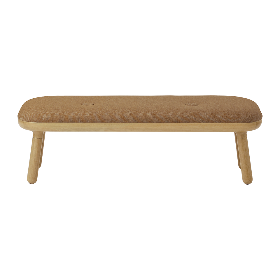 Moderne Paff low Bank in sanftem Sugar Brown, perfekt für gemütliche Sitzgelegenheiten und geschmackvolle Einrichtungsideen.