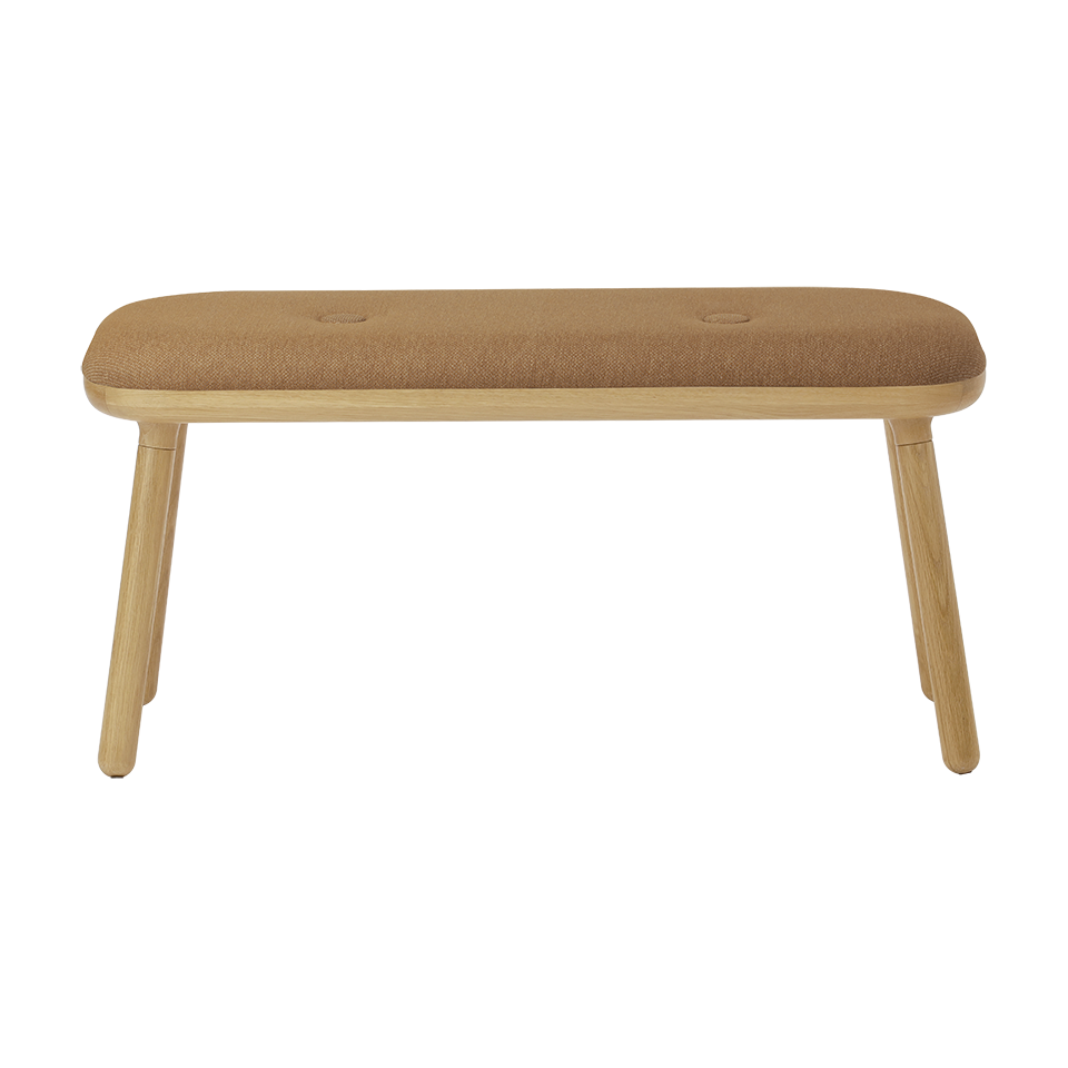 Stilvolle Paff low Bank in warmem Sugar Brown, vereint modernes Design mit hohem Sitzkomfort für jeden Wohnraum.