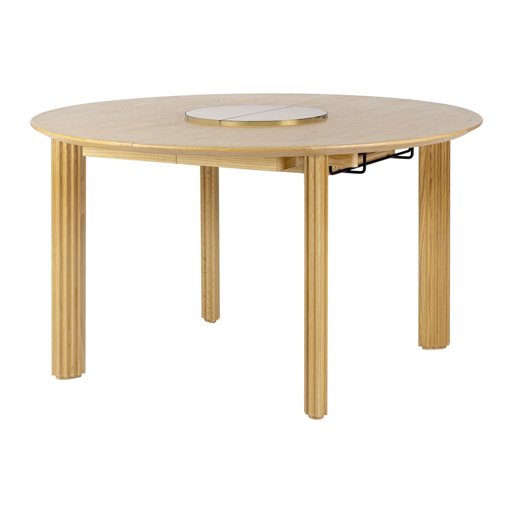 Comfort Circle Esstisch ausziehbar in Bianco brass/Rippled präsentiert im Onlineshop von KAQTU Design AG. Esstisch ist von Umage