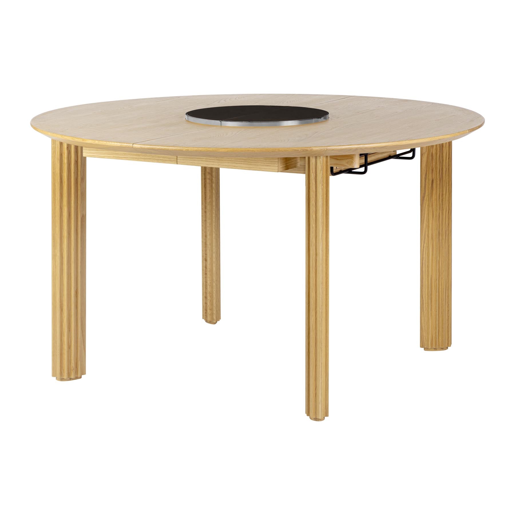 Comfort Circle Esstisch ausziehbar in Nero steel/Rippled präsentiert im Onlineshop von KAQTU Design AG. Esstisch ist von Umage