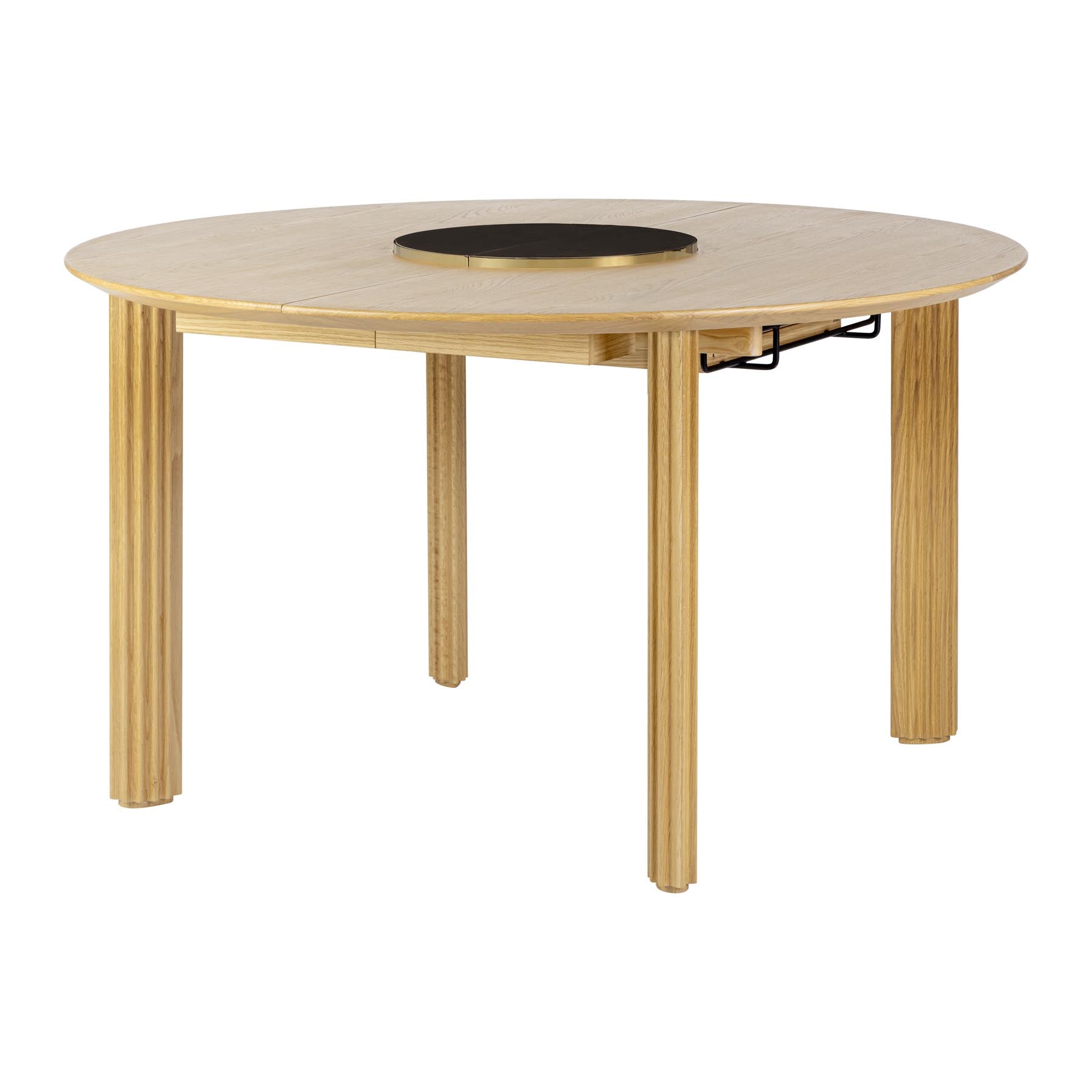 Comfort Circle Esstisch ausziehbar in Nero brass/Rippled präsentiert im Onlineshop von KAQTU Design AG. Esstisch ist von Umage