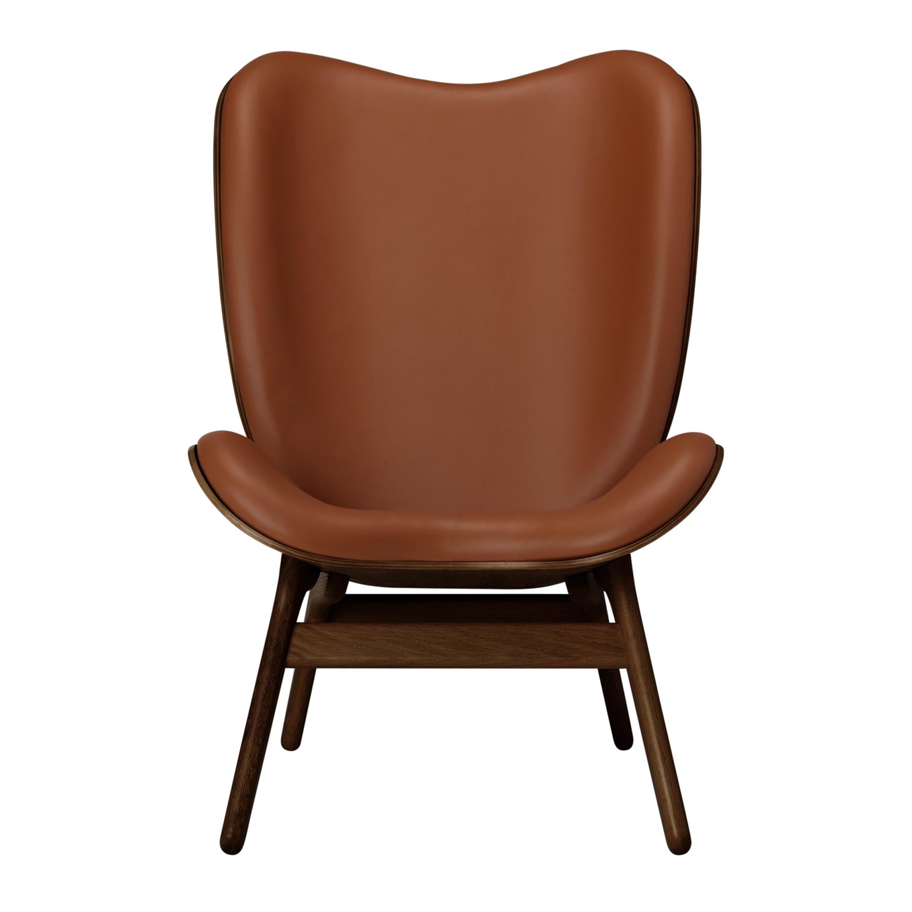 Moderner A Conversation Piece Tall Sessel von Umage in edlem Cognac, perfekt für einladende Wohnräume und entspannte Stunden.