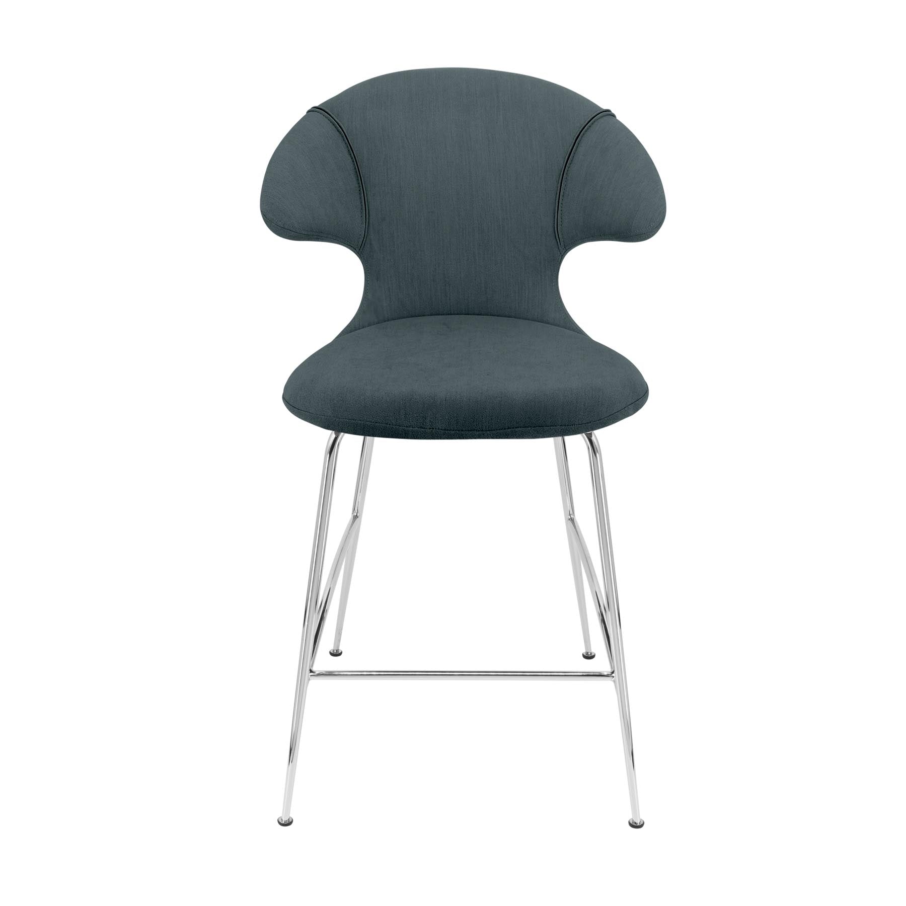 Eleganter Barstuhl Time Flies in Quantum Blue von Umage, ideal für moderne Interiors, bietet komfortable Armlehnen und ansprechendes Design.