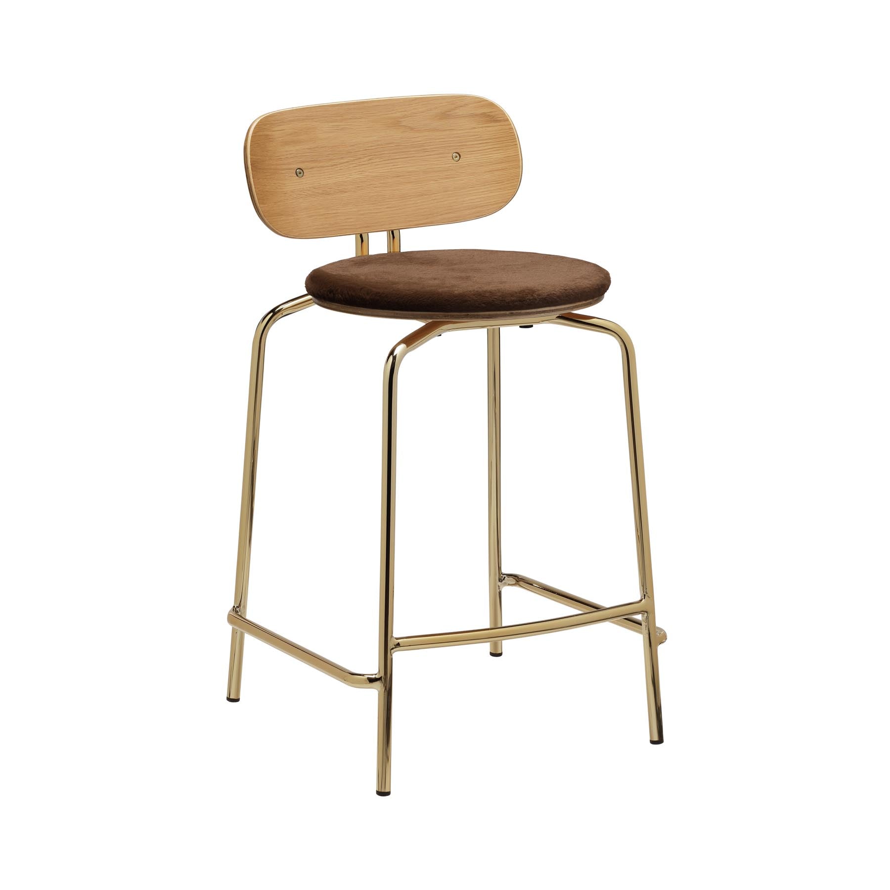 Curious Counterstool in Teddy Brown präsentiert im Onlineshop von KAQTU Design AG. Barstuhl ist von Umage
