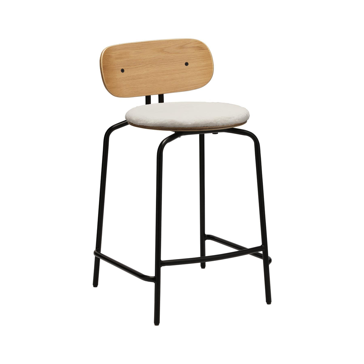 Curious Counter-Stuhl in Teddy White präsentiert im Onlineshop von KAQTU Design AG. Barstuhl ist von Umage