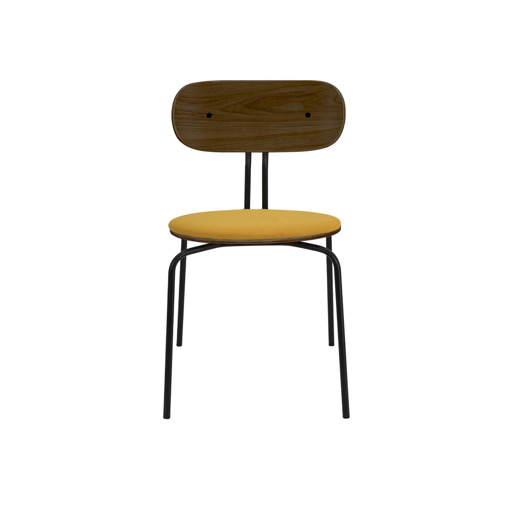 Curious Stuhl gepolstert in Curry Sun präsentiert im Onlineshop von KAQTU Design AG. Stuhl ist von Umage