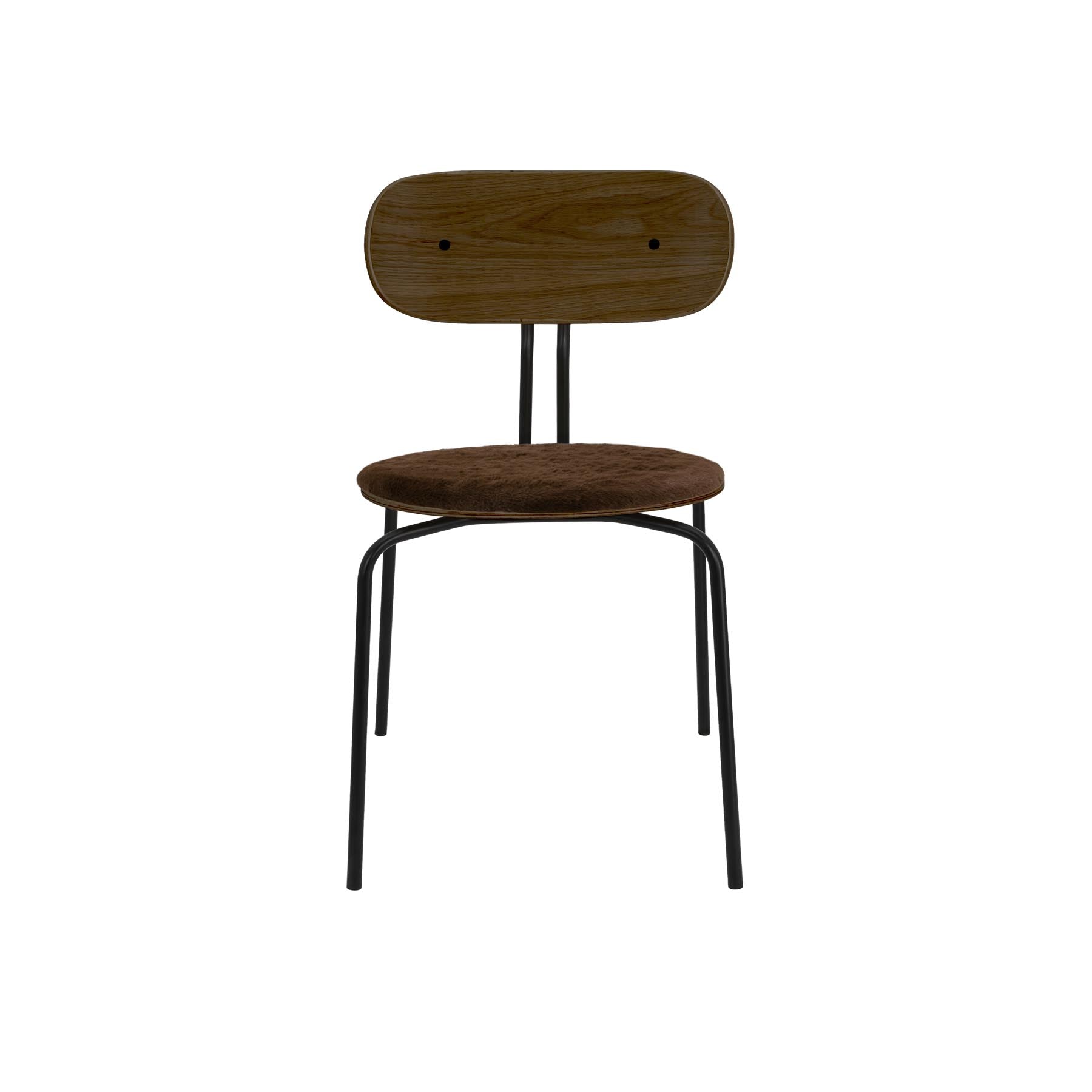 Curious Stuhl gepolstert in Teddy Brown präsentiert im Onlineshop von KAQTU Design AG. Stuhl ist von Umage