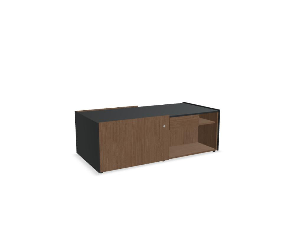Viga V36 - Managerschrank in FENIX Schwarz Matt präsentiert im Onlineshop von KAQTU Design AG. Büroschrank ist von Mdd