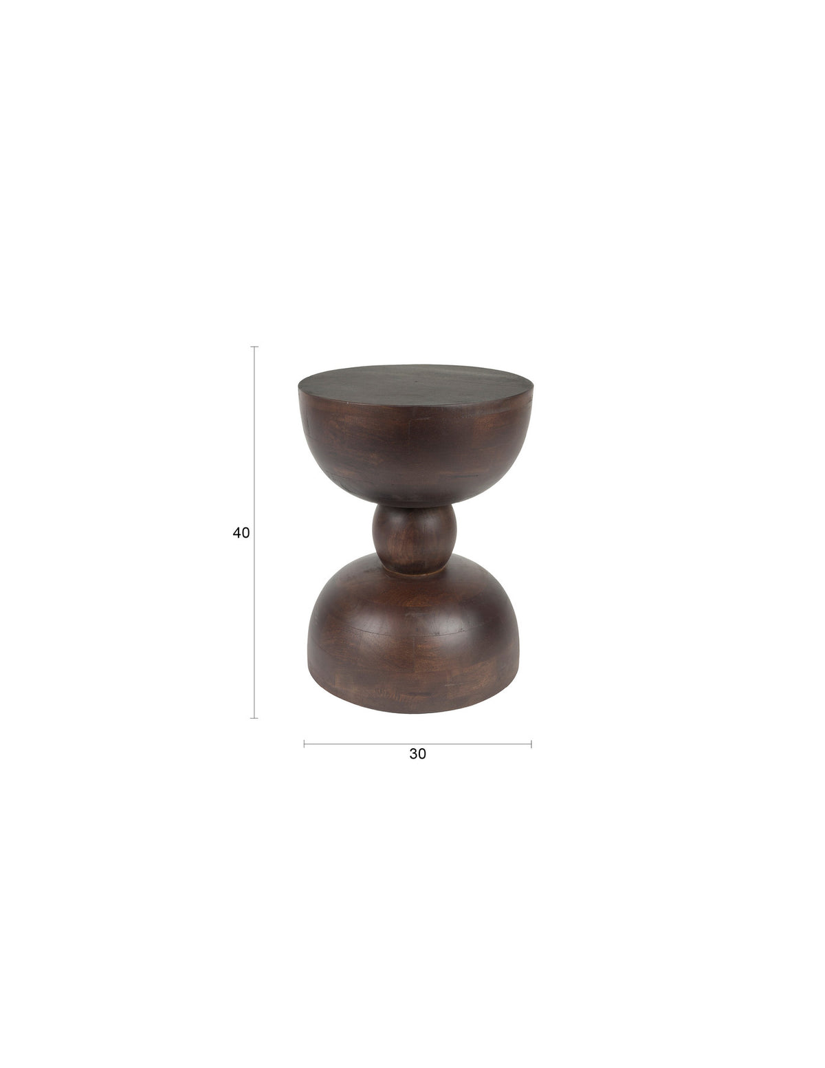 Beistelltisch Izzy in Braun präsentiert im Onlineshop von KAQTU Design AG. Beistelltisch ist von White Label Living
