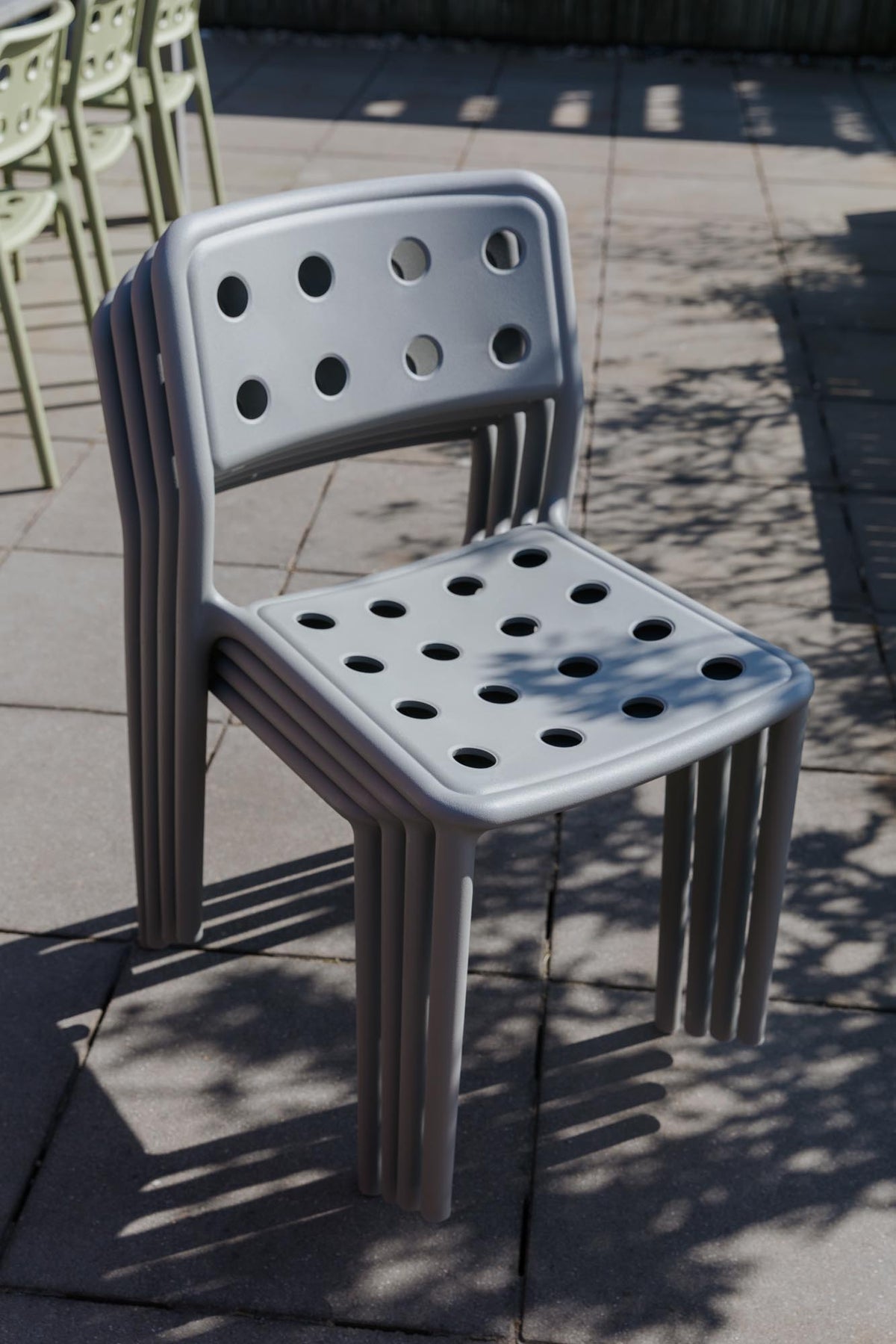 Gartenstuhl Serra Grey in Grau präsentiert im Onlineshop von KAQTU Design AG. Gartenstuhl ist von White Label Living