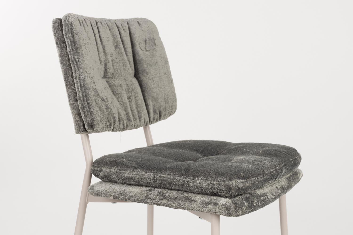 Eleganter Stuhl Franck von White Label Living, perfekt für Esszimmer oder Büro, modernes Design und hoher Sitzkomfort.