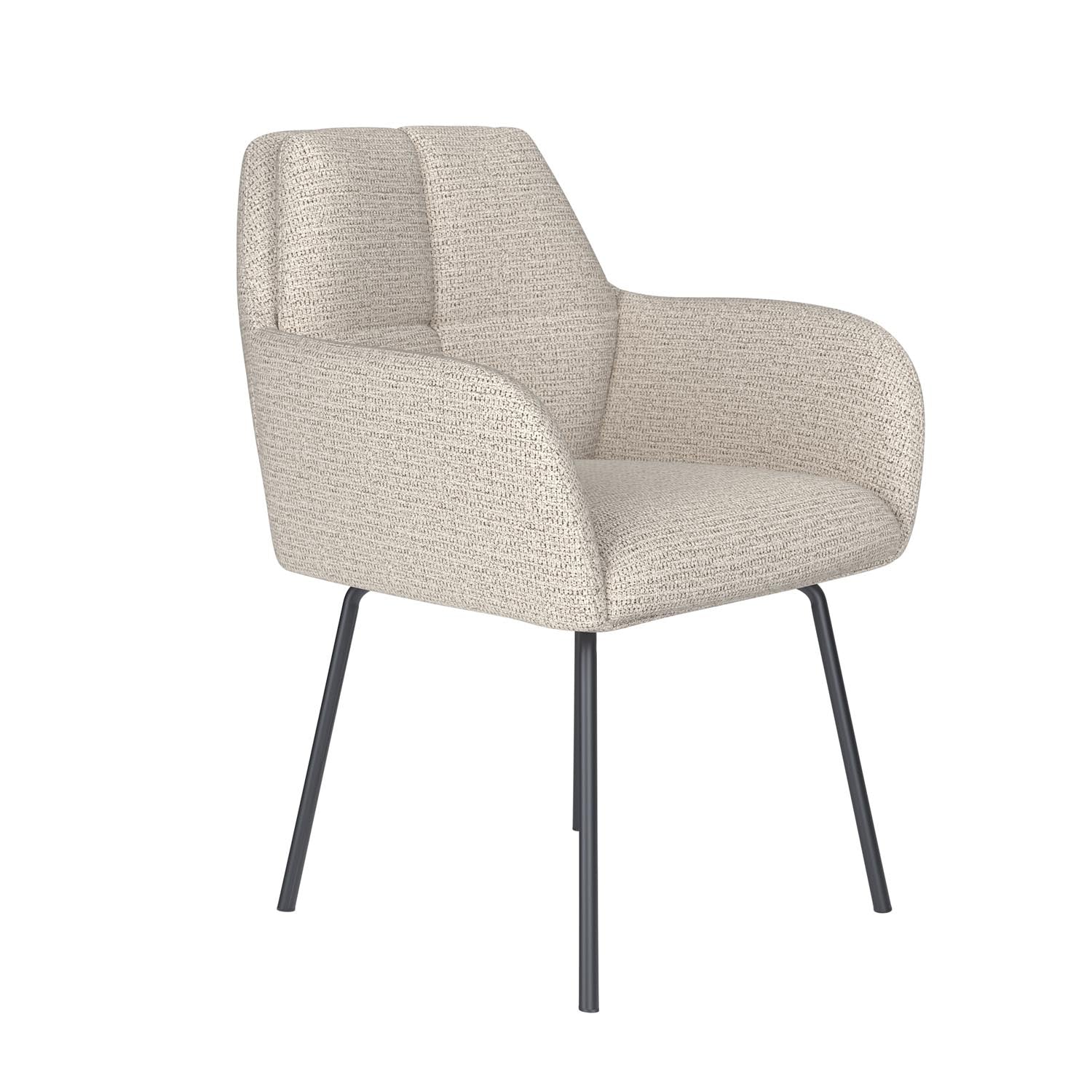 Stuhl Pete 4 Metal Legs in Off-White präsentiert im Onlineshop von KAQTU Design AG. Stuhl ist von White Label Living