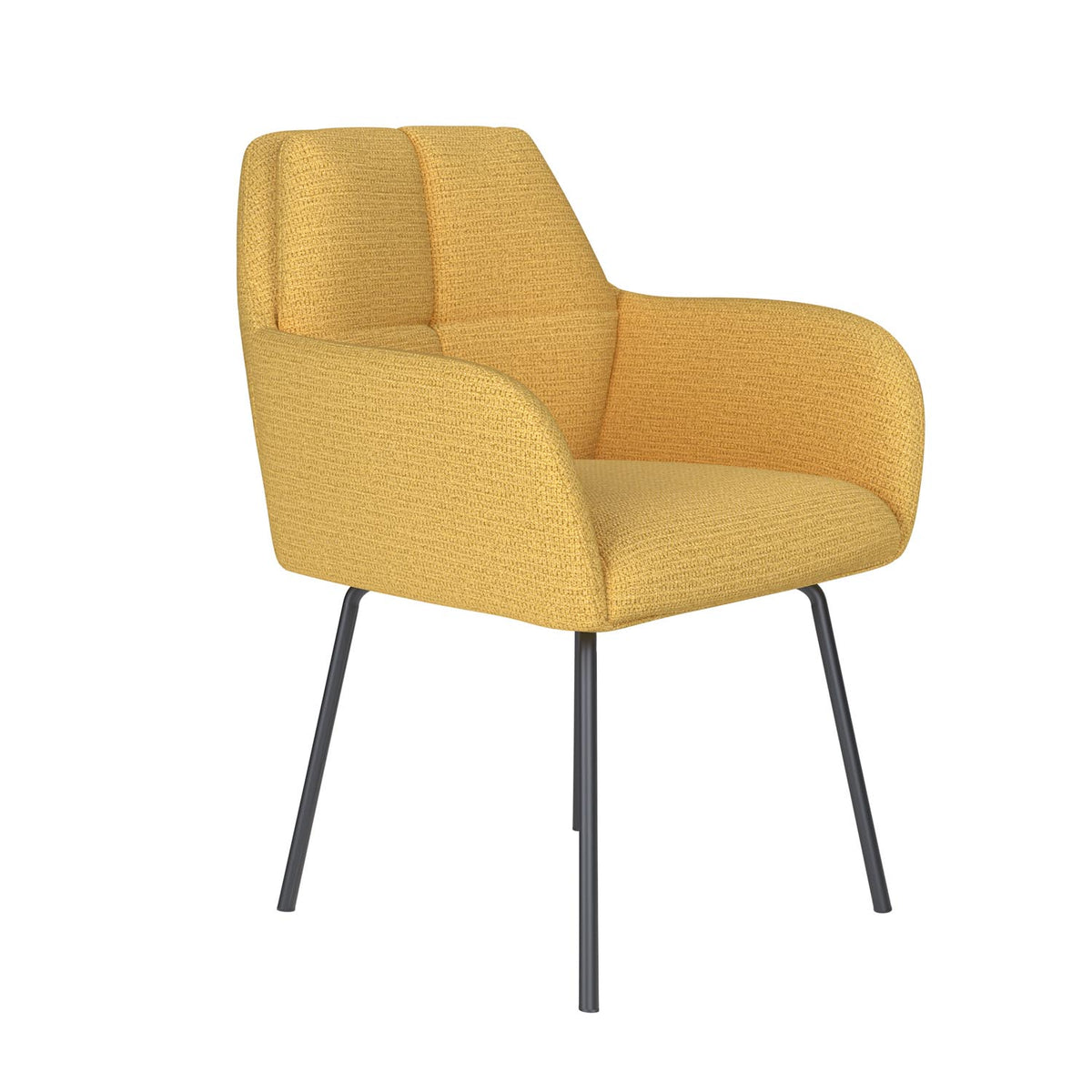 Stuhl Pete 4 Metal Legs in Gelb präsentiert im Onlineshop von KAQTU Design AG. Stuhl ist von White Label Living