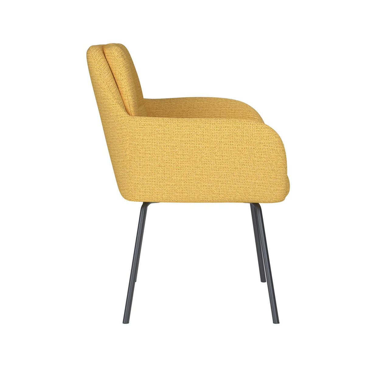 Stuhl Pete 4 Metal Legs in Gelb präsentiert im Onlineshop von KAQTU Design AG. Stuhl ist von White Label Living