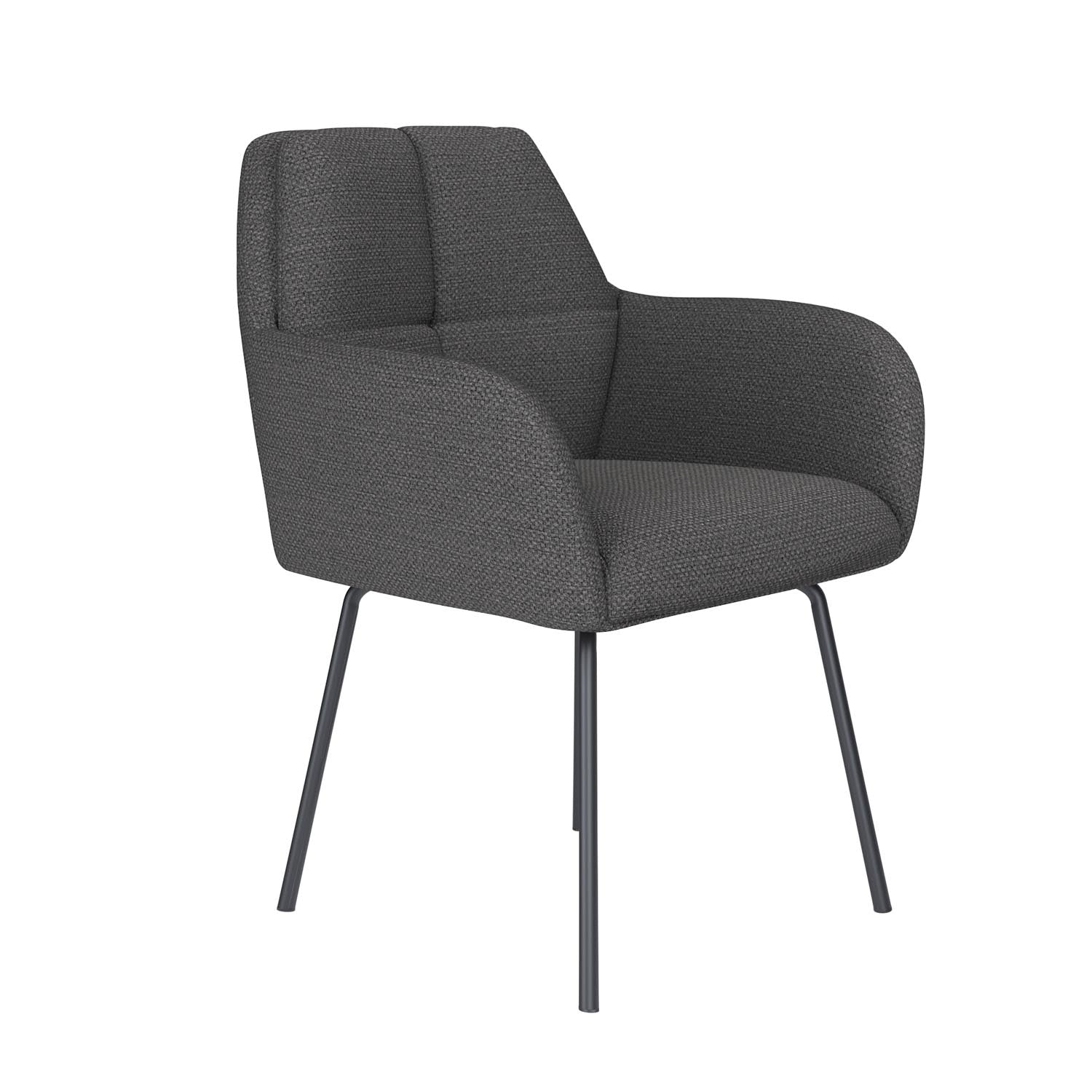 Stuhl Pete 4 Metal Legs in Grau präsentiert im Onlineshop von KAQTU Design AG. Stuhl ist von White Label Living