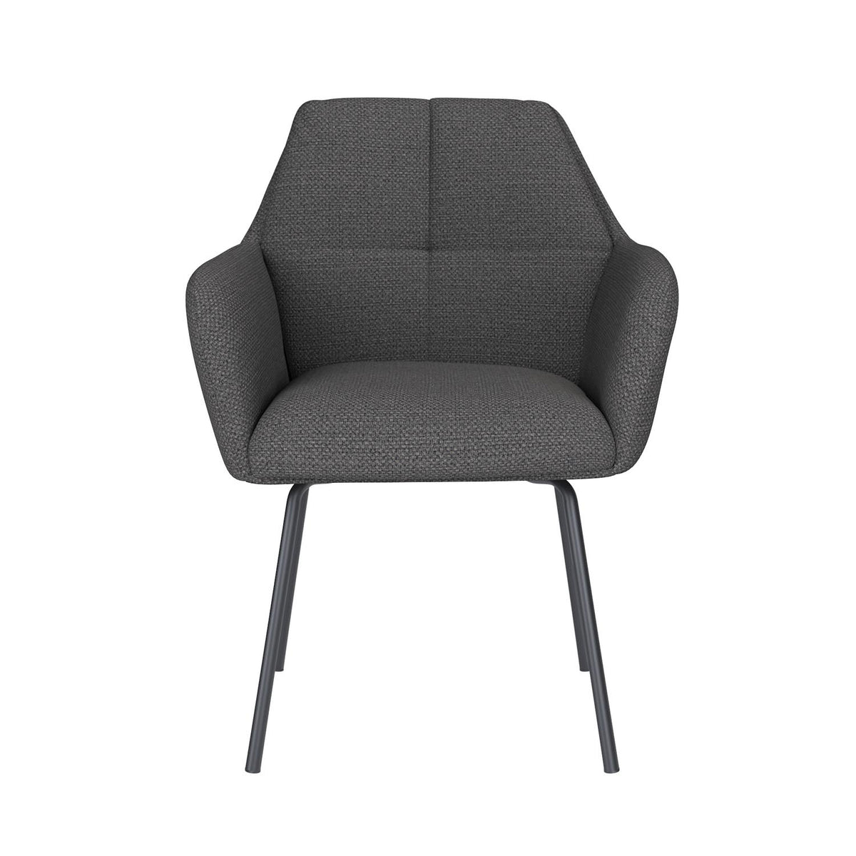 Stuhl Pete 4 Metal Legs in Grau präsentiert im Onlineshop von KAQTU Design AG. Stuhl ist von White Label Living