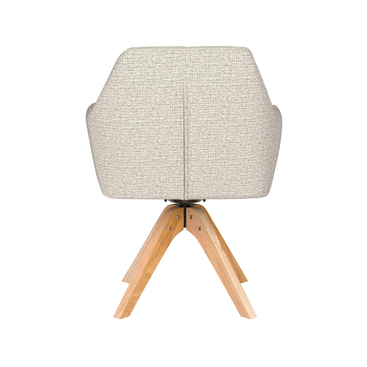 Stuhl Pete Wooden Swivel in Off-White präsentiert im Onlineshop von KAQTU Design AG. Drehstuhl ist von White Label Living