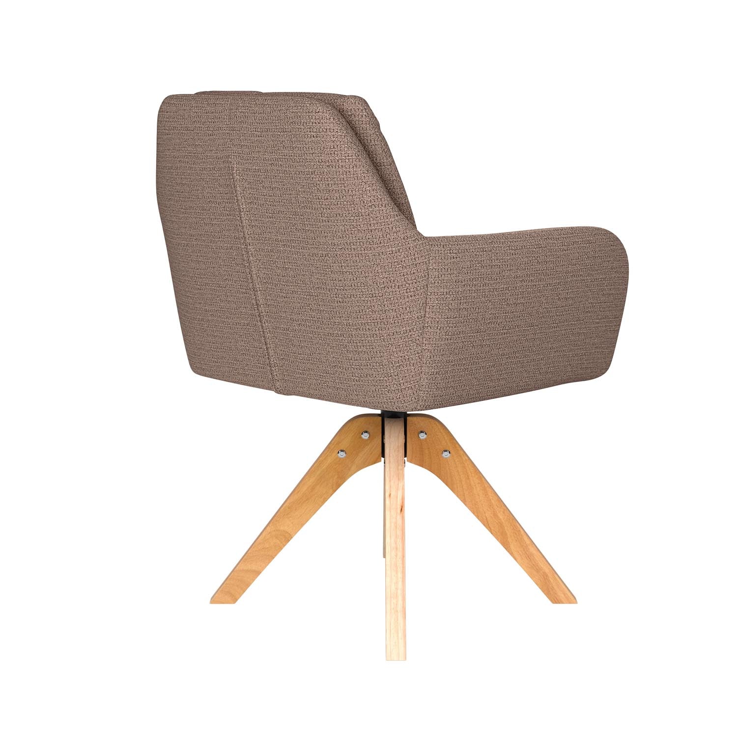 Stuhl Pete Wooden Swivel in Taupe präsentiert im Onlineshop von KAQTU Design AG. Drehstuhl ist von White Label Living