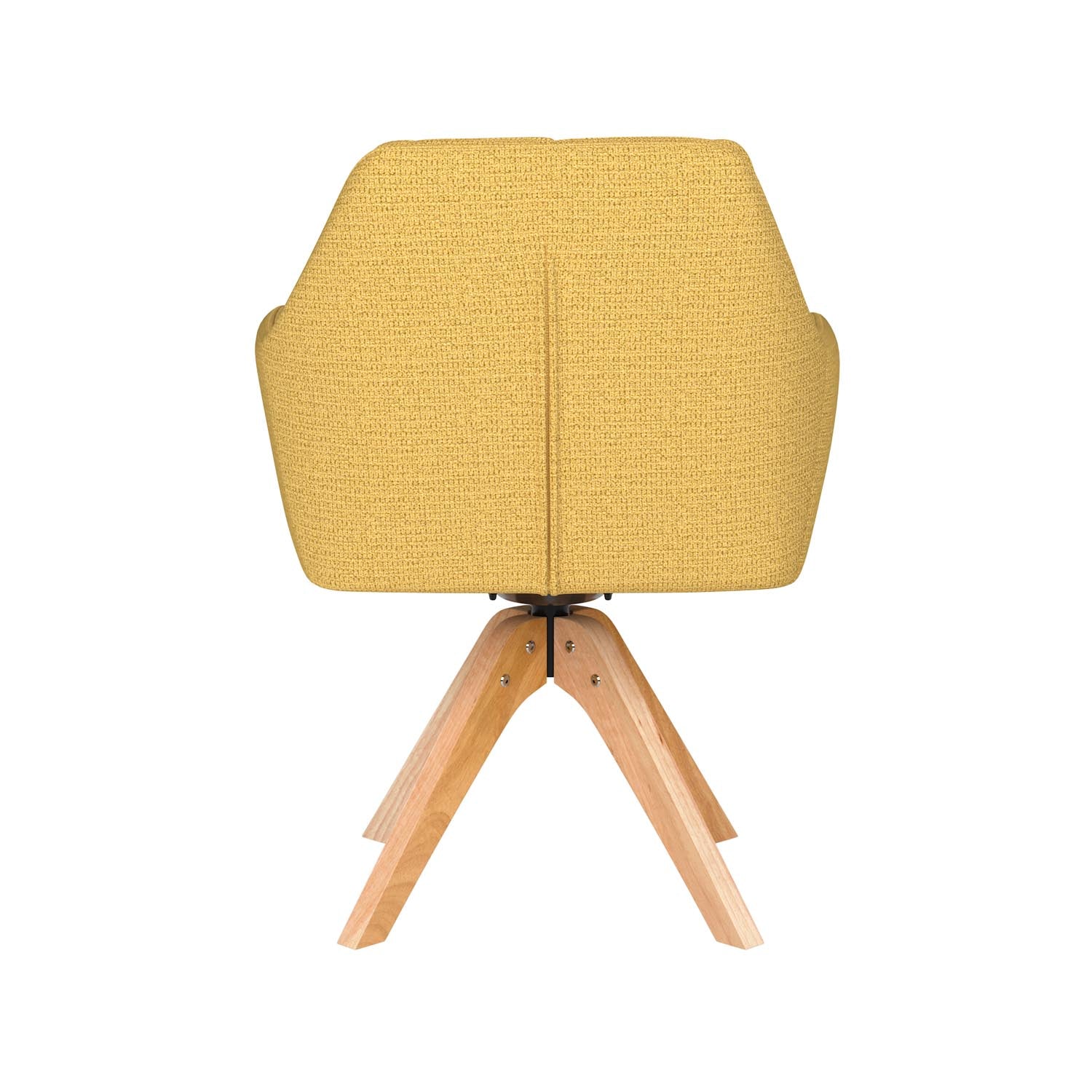 Stuhl Pete Wooden Swivel in Ochre präsentiert im Onlineshop von KAQTU Design AG. Drehstuhl ist von White Label Living