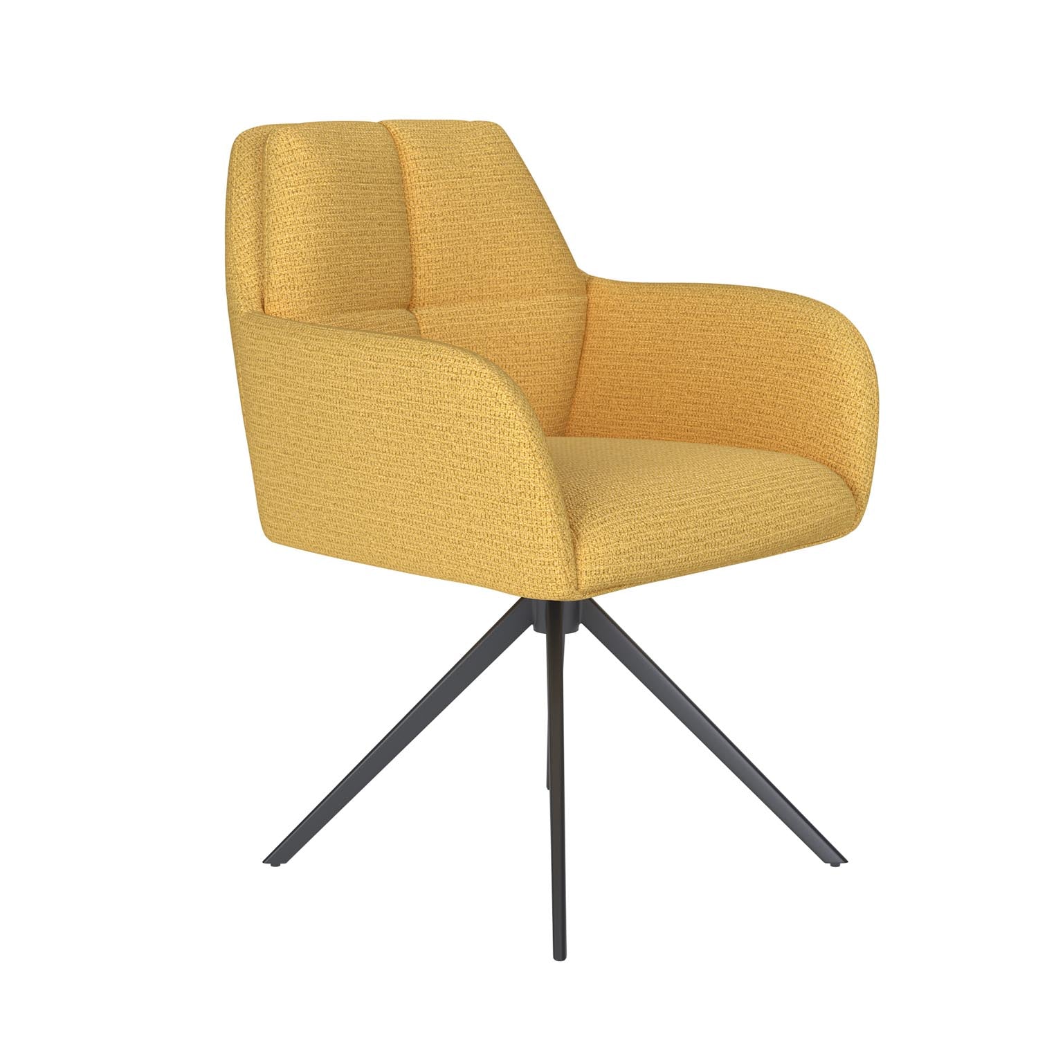 Stuhl Pete Metal Swivel in Ochre präsentiert im Onlineshop von KAQTU Design AG. Stuhl ist von White Label Living