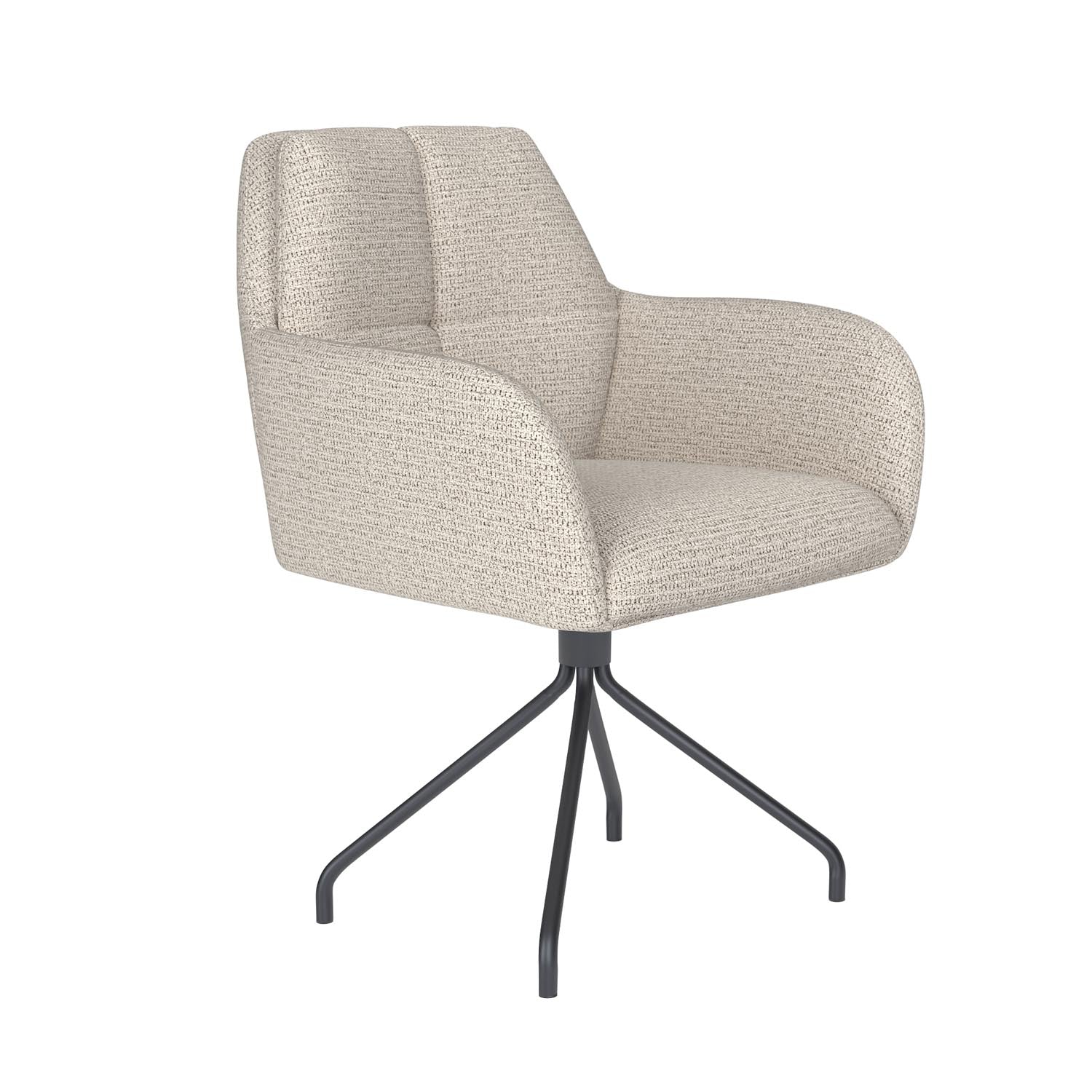 Stuhl Pete Spider Swivel in Off-White präsentiert im Onlineshop von KAQTU Design AG. Stuhl ist von White Label Living