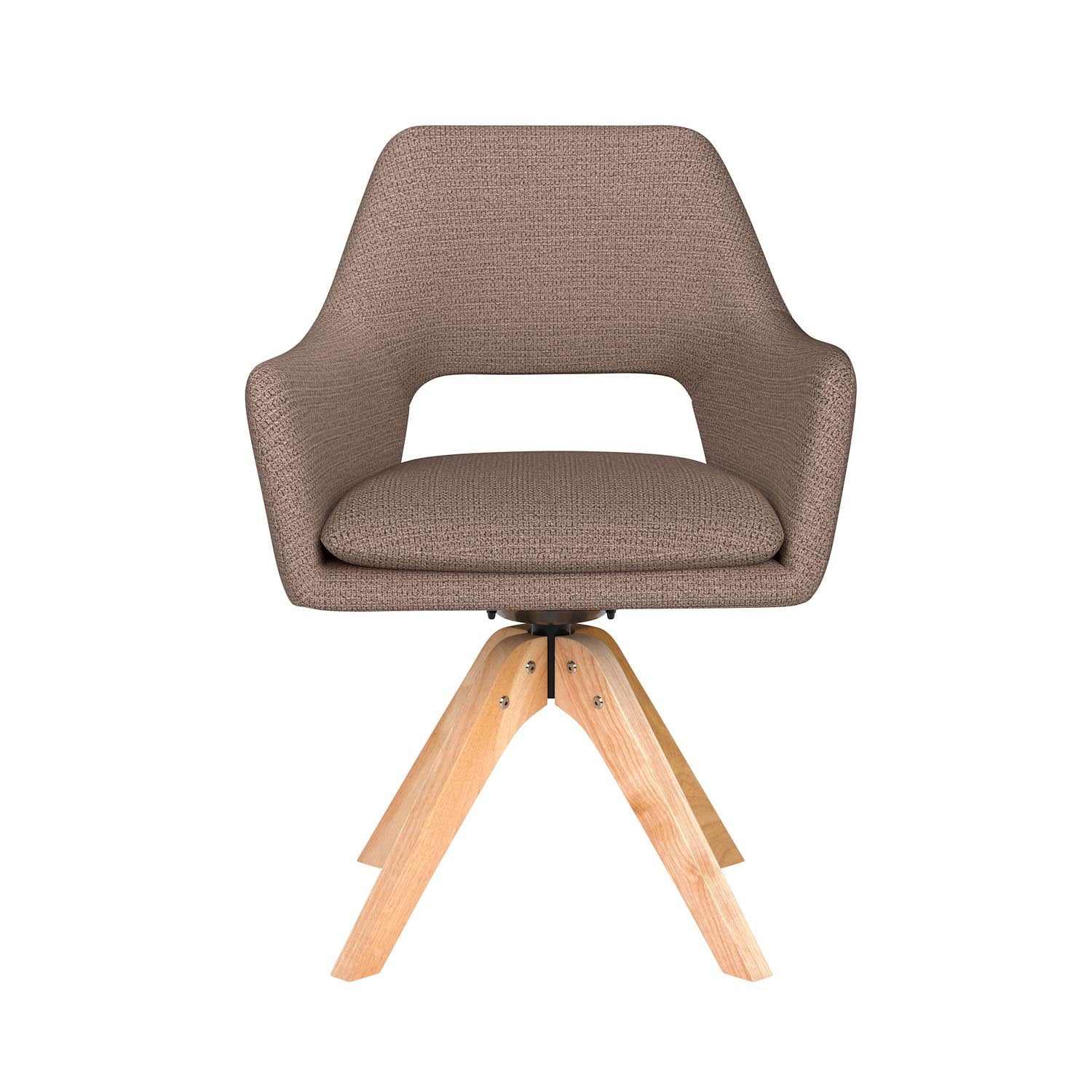 Entdecken Sie den stilvollen Mos Wooden Swivel Stuhl von White Label Living – Komfort und Eleganz für Ihr Zuhause in verschiedenen Farben und Gestellen.