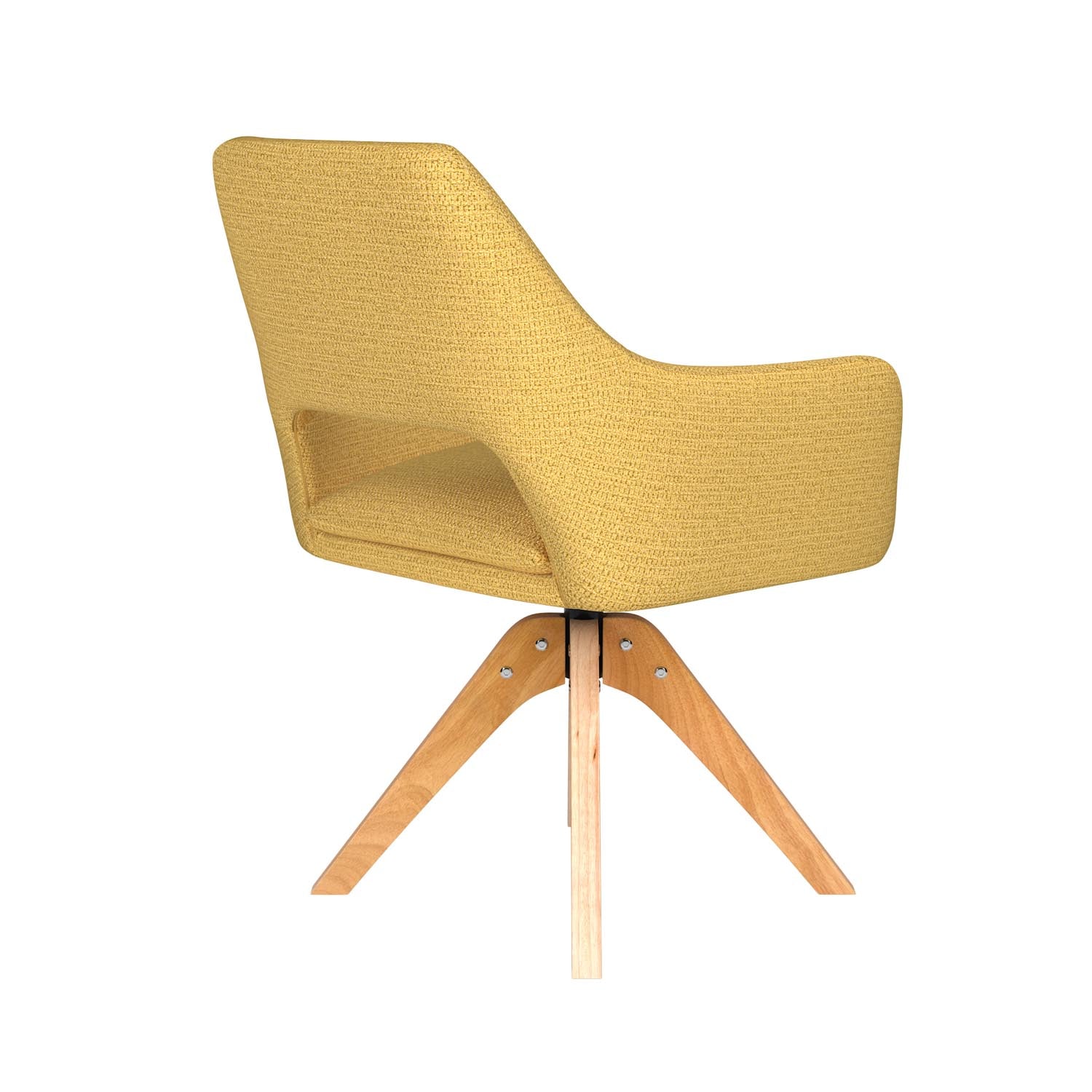 Stuhl Mos Wooden Swivel in Ochre präsentiert im Onlineshop von KAQTU Design AG. Drehstuhl ist von White Label Living