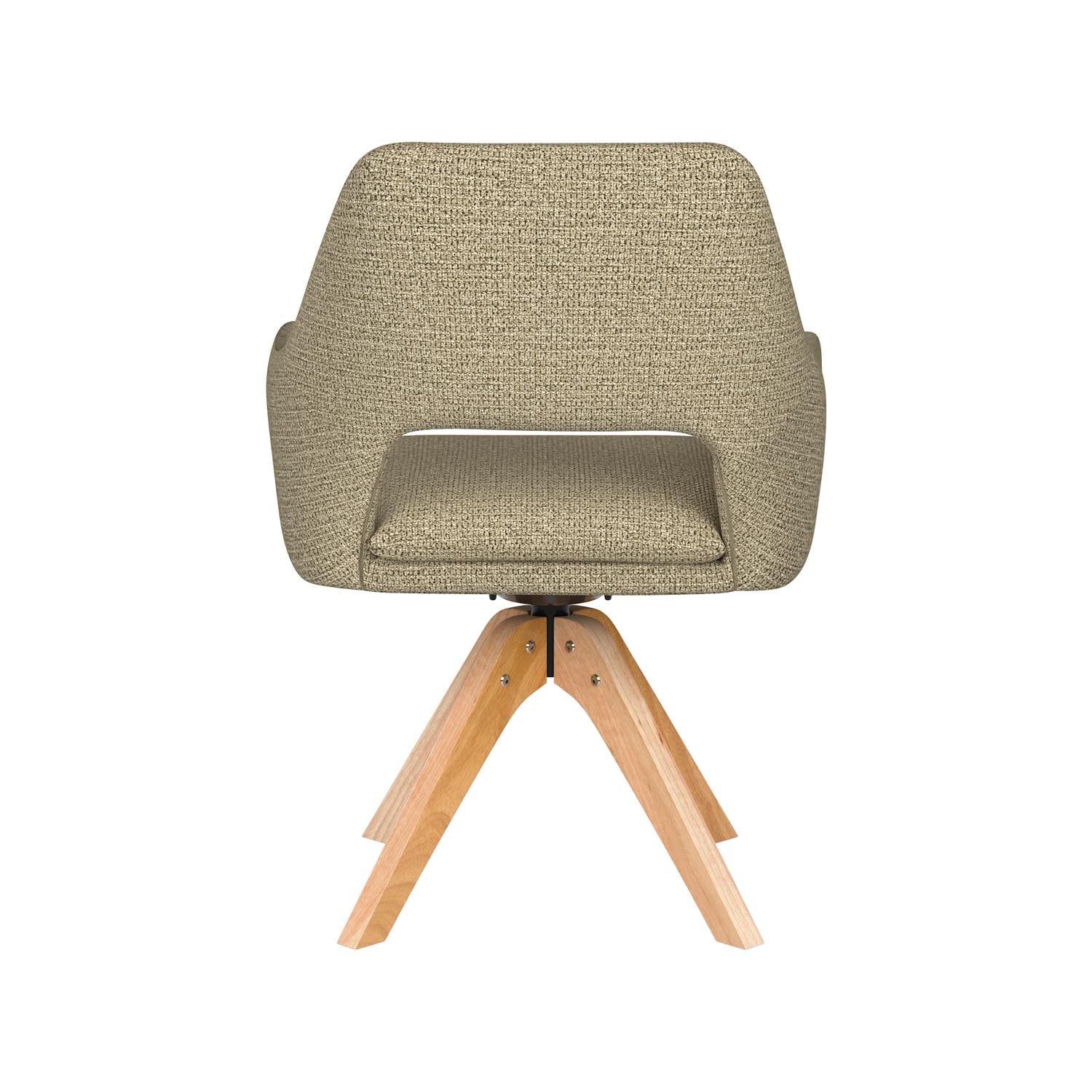Stuhl Mos Wooden Swivel in Grün präsentiert im Onlineshop von KAQTU Design AG. Drehstuhl ist von White Label Living