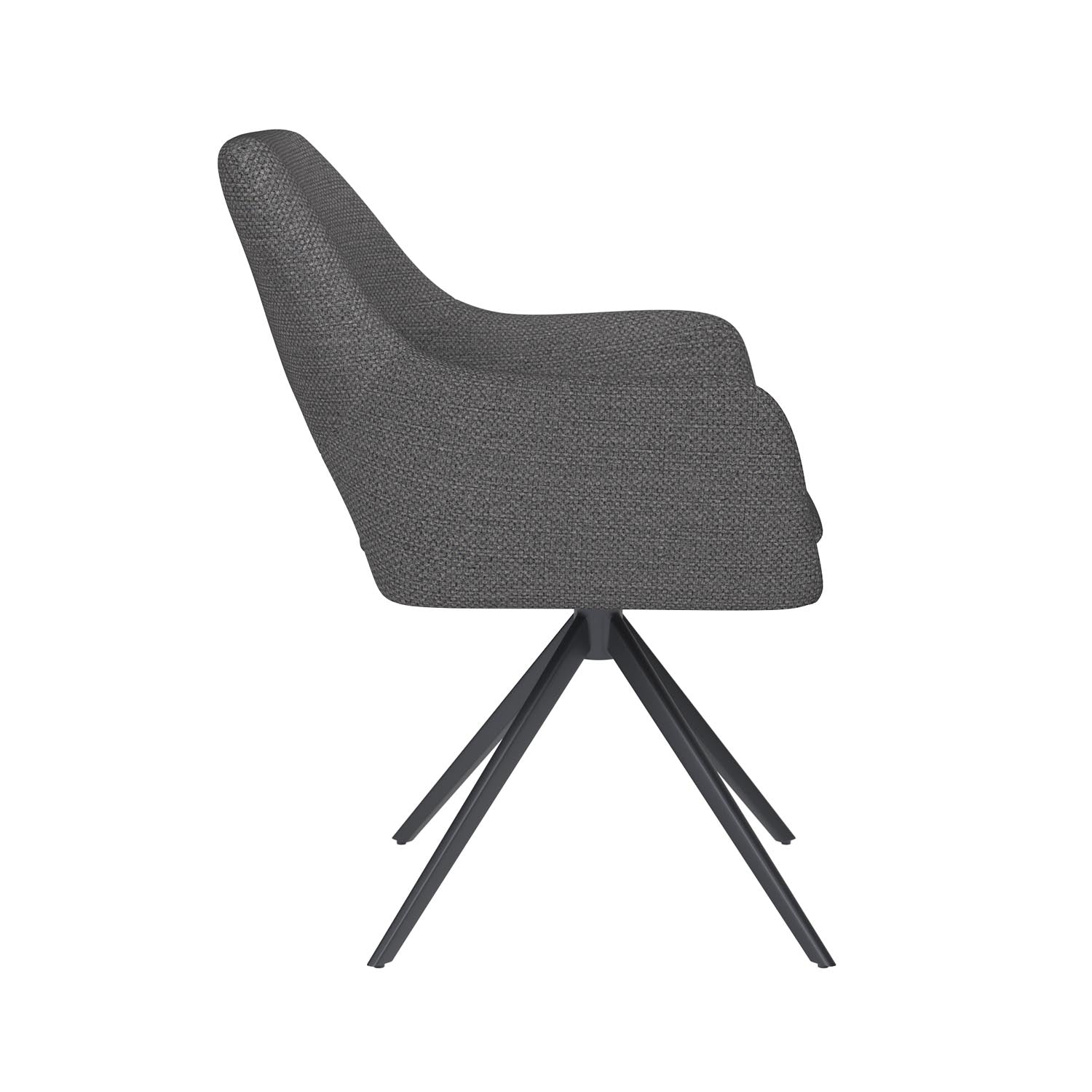 Erleben Sie den Mos Metal Swivel Stuhl von White Label Living – eine harmonische Verbindung aus Komfort, Eleganz und vielseitigem Design für Ihr Zuhause.