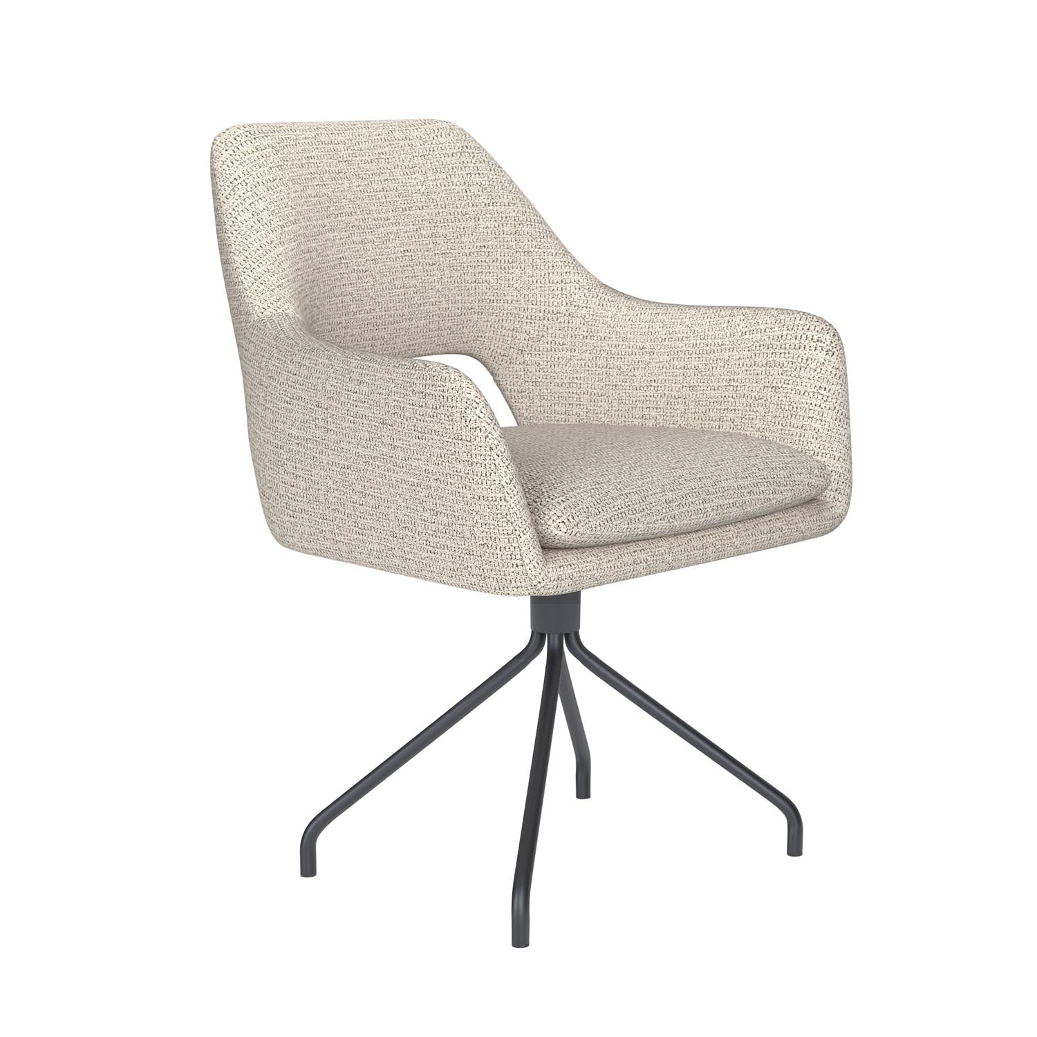 Stuhl Mos Spider Swivel in Off-White präsentiert im Onlineshop von KAQTU Design AG. Stuhl ist von White Label Living