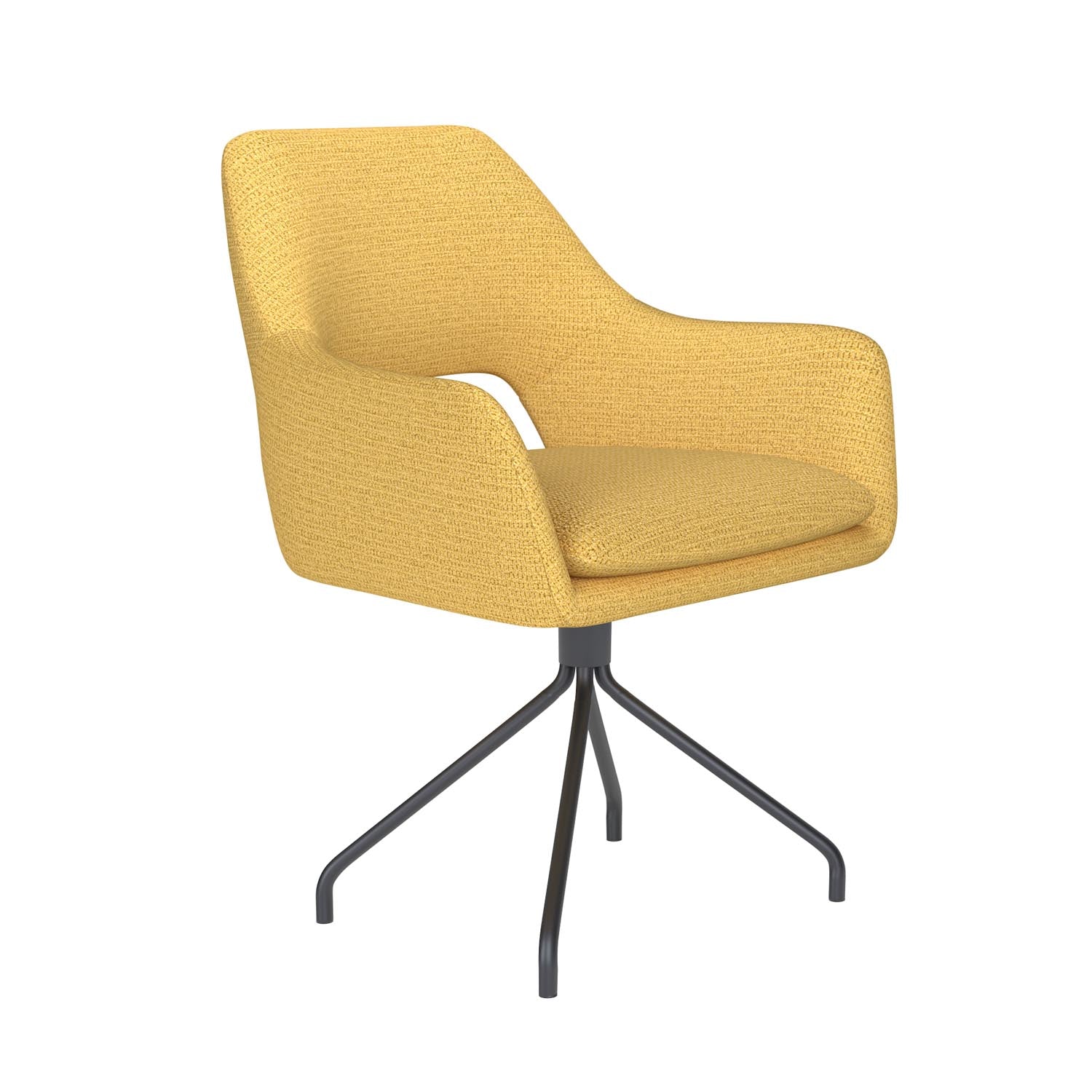 Stuhl Mos Spider Swivel in Ochre präsentiert im Onlineshop von KAQTU Design AG. Stuhl ist von White Label Living