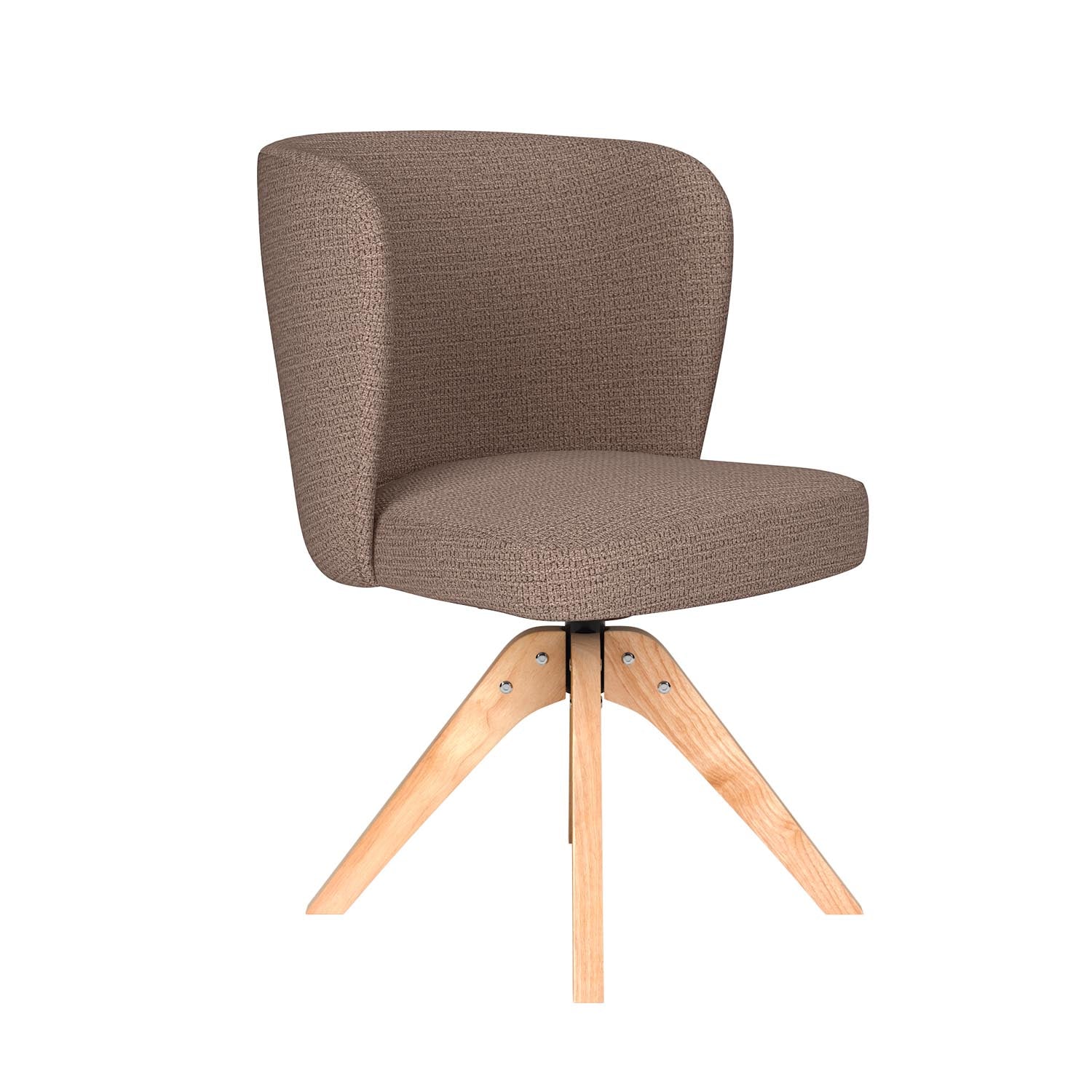 Stuhl Stan Wooden Swivel in Taupe präsentiert im Onlineshop von KAQTU Design AG. Stuhl ist von White Label Living