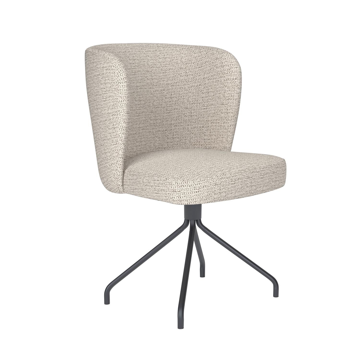 Stuhl Stan Spider Swivel in Off-White präsentiert im Onlineshop von KAQTU Design AG. Stuhl ist von White Label Living